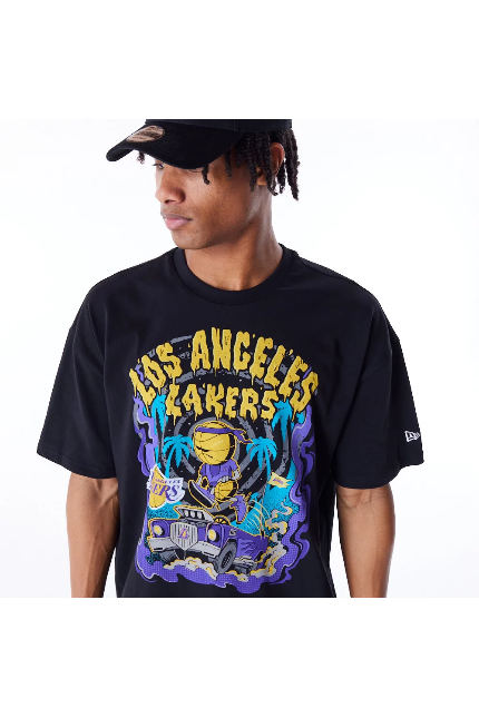 חולצת טי שירט שרוול קצר LAKERS - Butterfly Sneakers