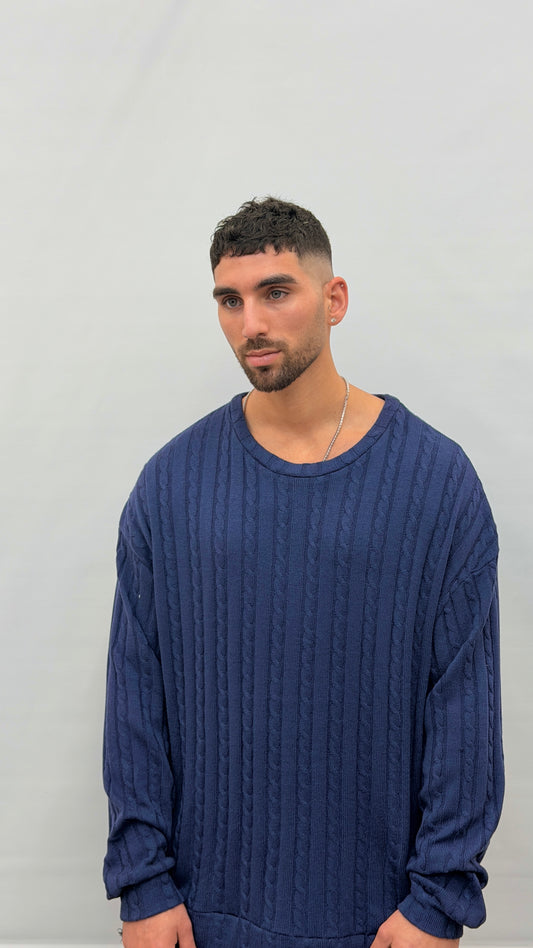 Butterfly Boy Signature Cable Knit - Blue