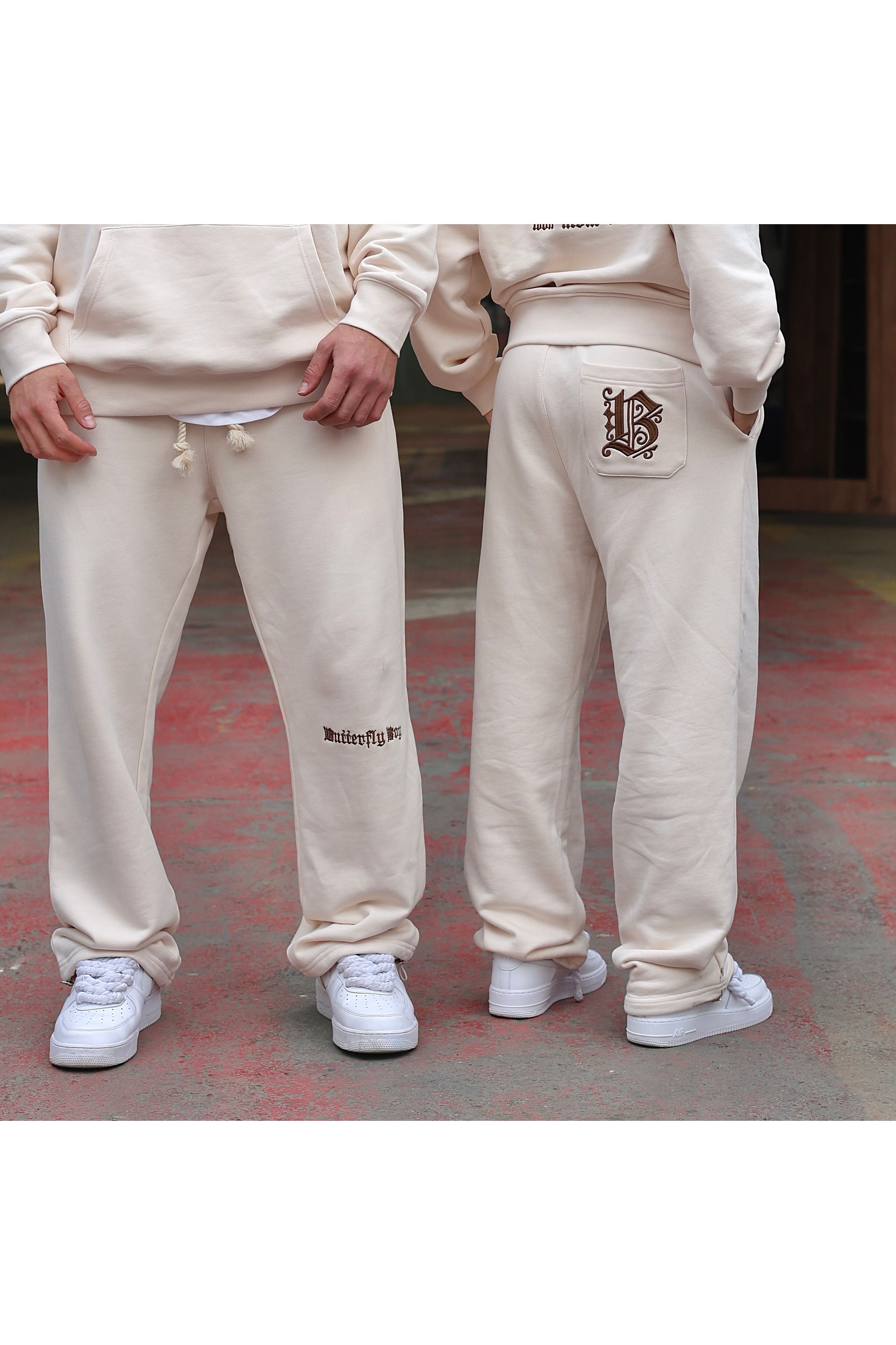 מכנסיים OS BUTTERFLY CRE עם רקמה - Butterfly Sneakers