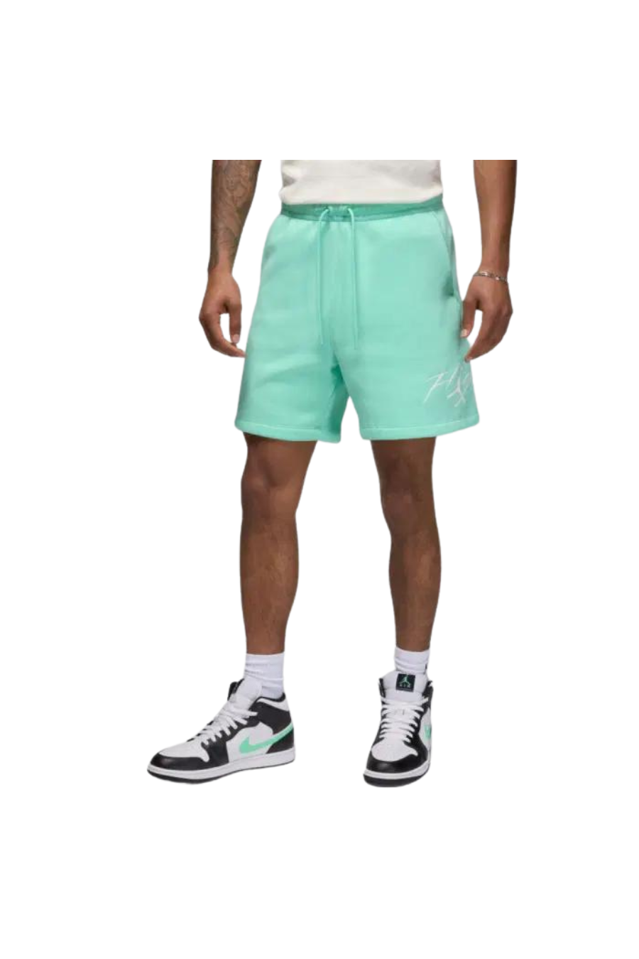 Short Jordan Brooklyn Fleece emerald rise/white - Butterfly Sneakers
