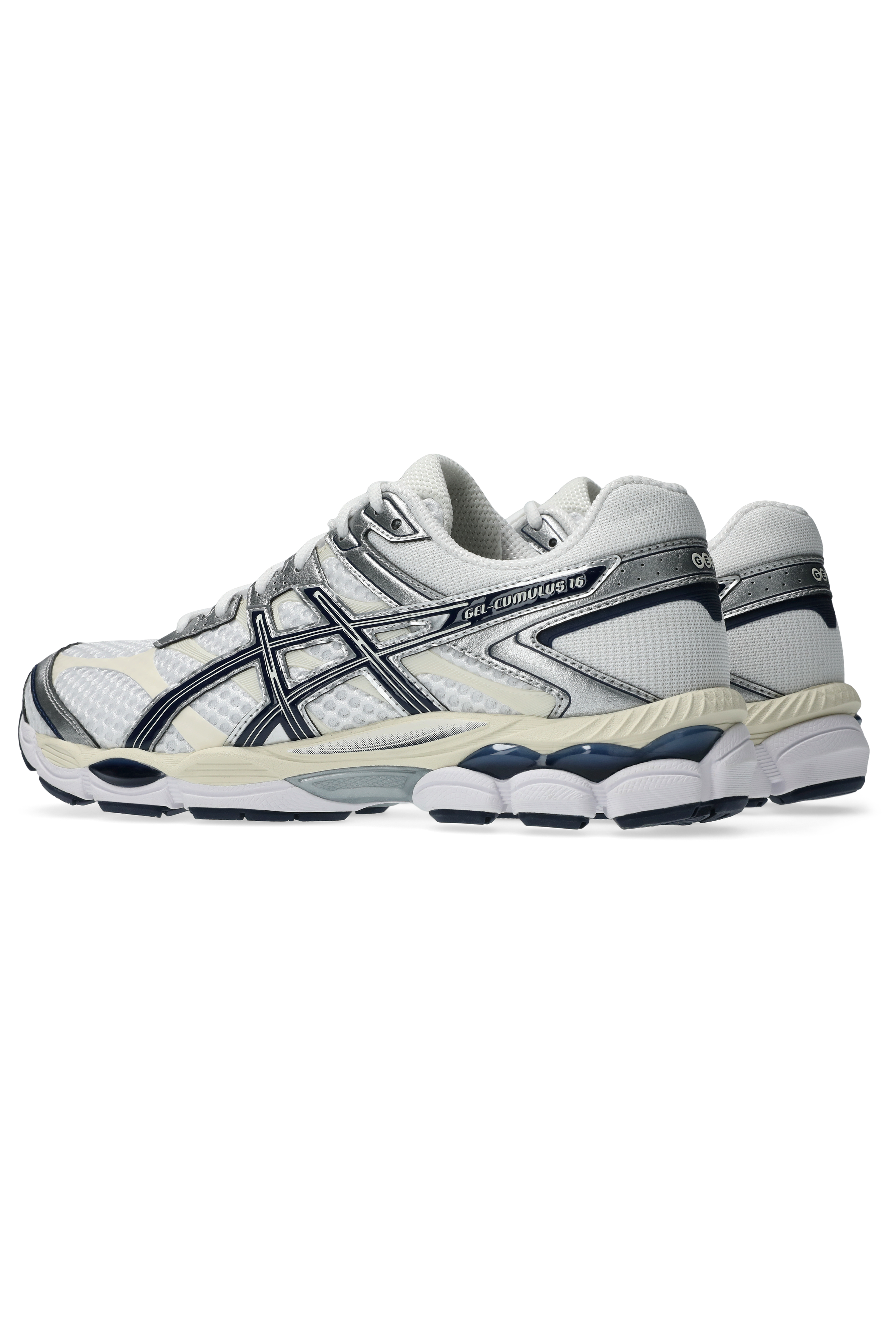 Asics Gel Cumulus 16 Unisex White Midnight סניקרס ג'ל קומולוס 16 יוניסקס - Butterfly Sneakers