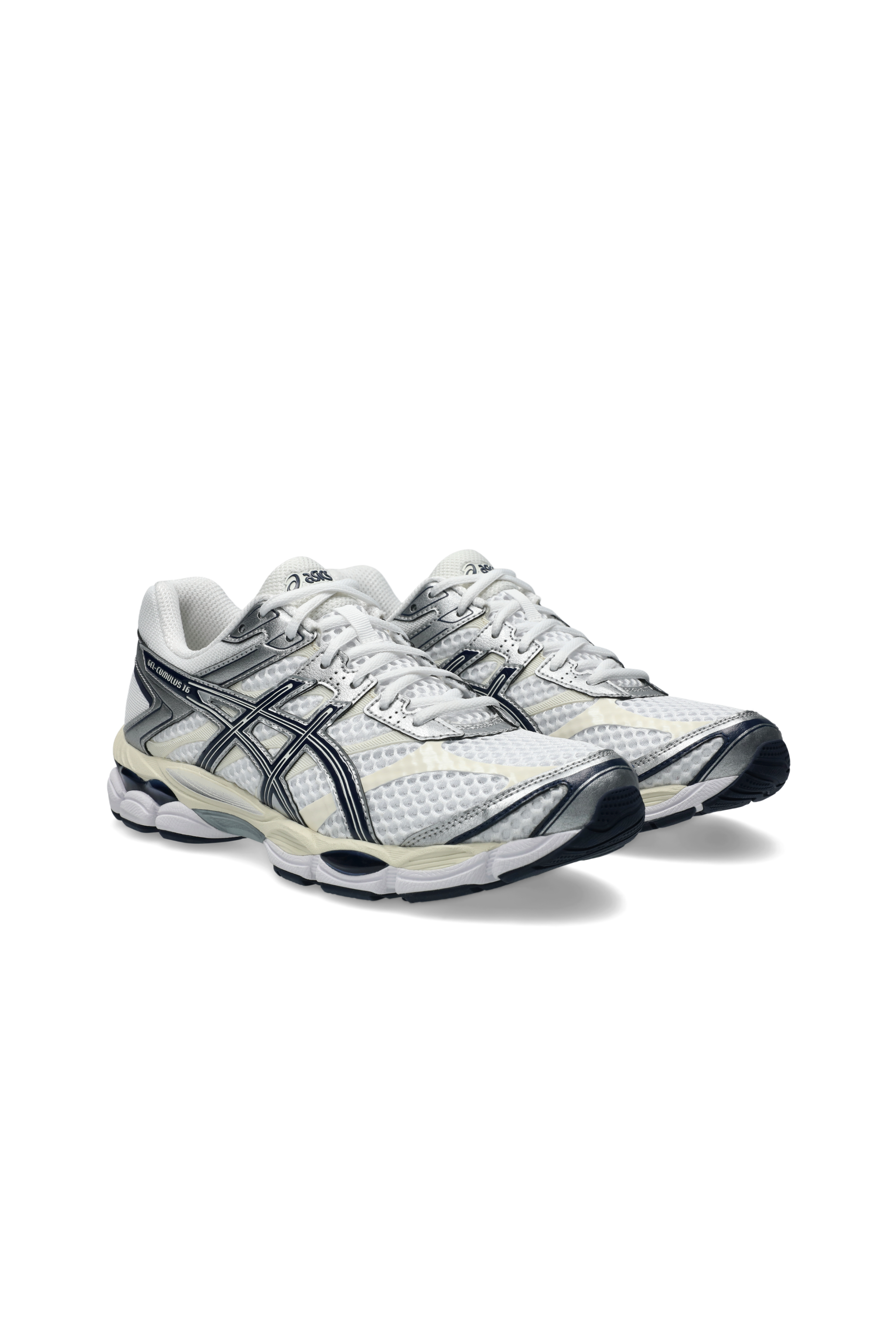 Asics Gel Cumulus 16 Unisex White Midnight סניקרס ג'ל קומולוס 16 יוניסקס - Butterfly Sneakers