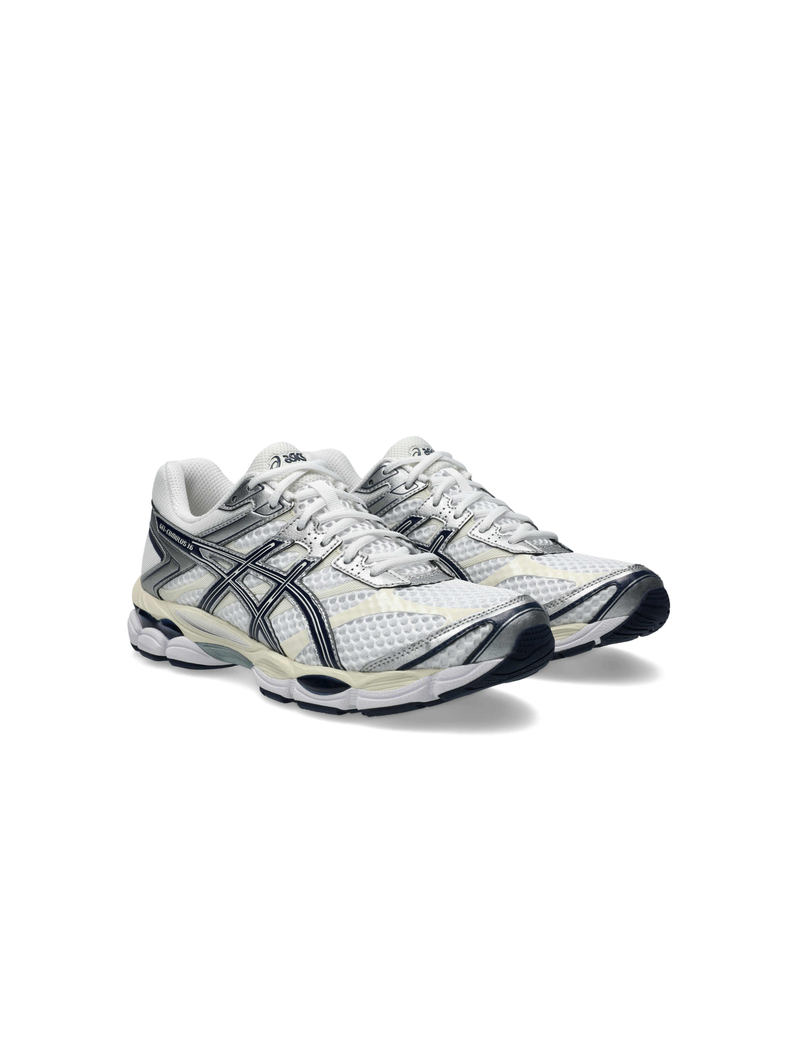 Asics Gel Cumulus 16 Unisex White Midnight סניקרס ג'ל קומולוס 16 יוניסקס - Butterfly Sneakers