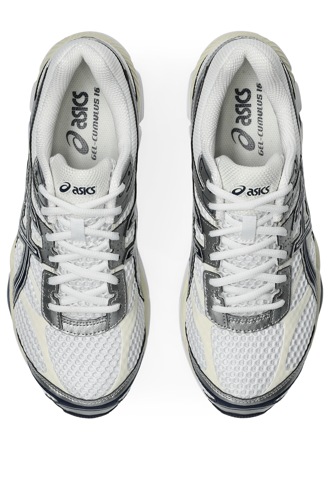 Asics Gel Cumulus 16 Unisex White Midnight סניקרס ג'ל קומולוס 16 יוניסקס - Butterfly Sneakers