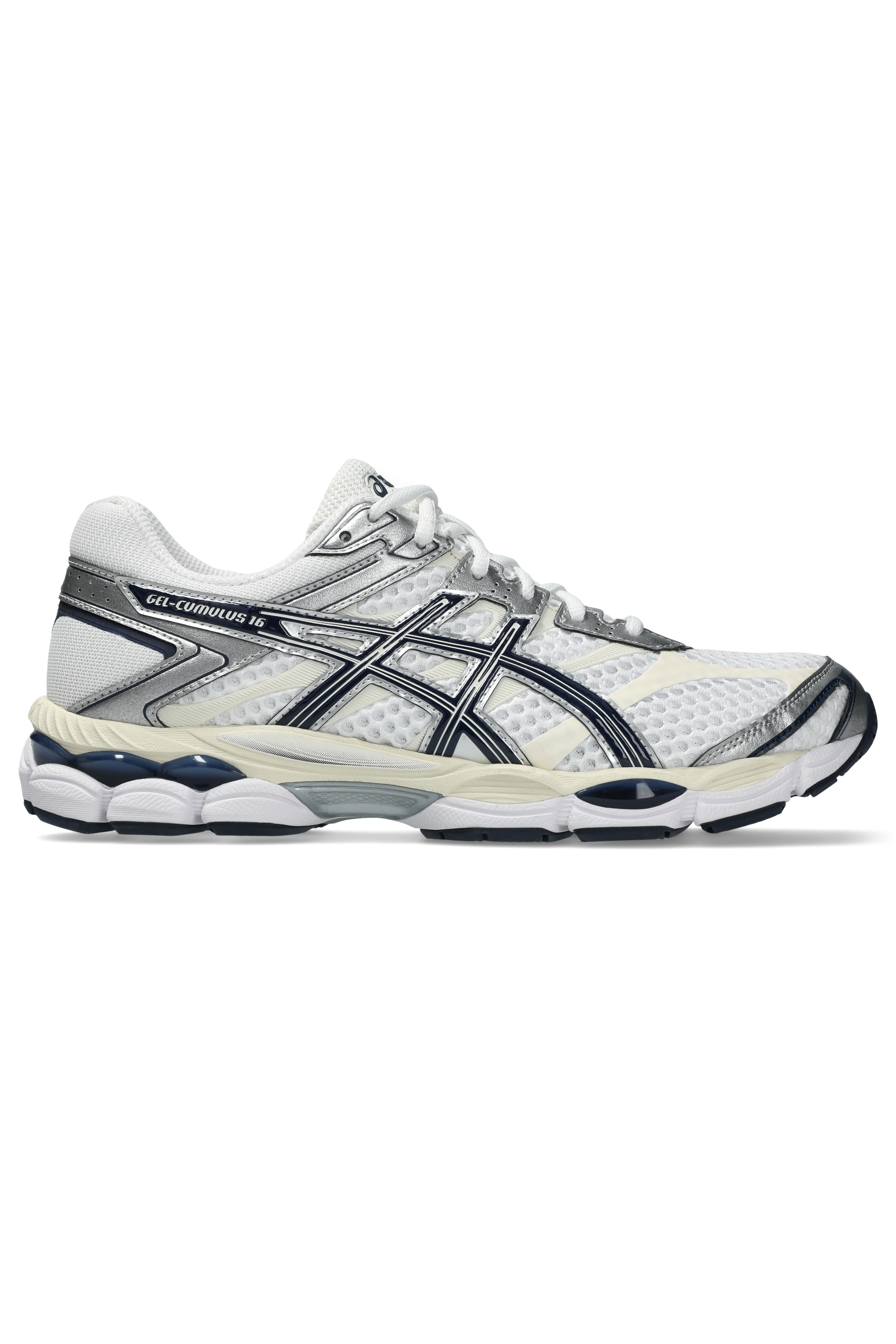 Asics Gel Cumulus 16 Unisex White Midnight סניקרס ג'ל קומולוס 16 יוניסקס - Butterfly Sneakers