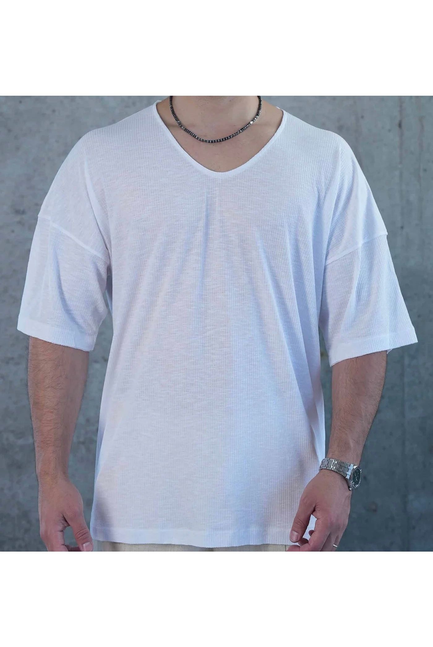 LINEN T SHIRT - WHITE - Butterfly Sneakers