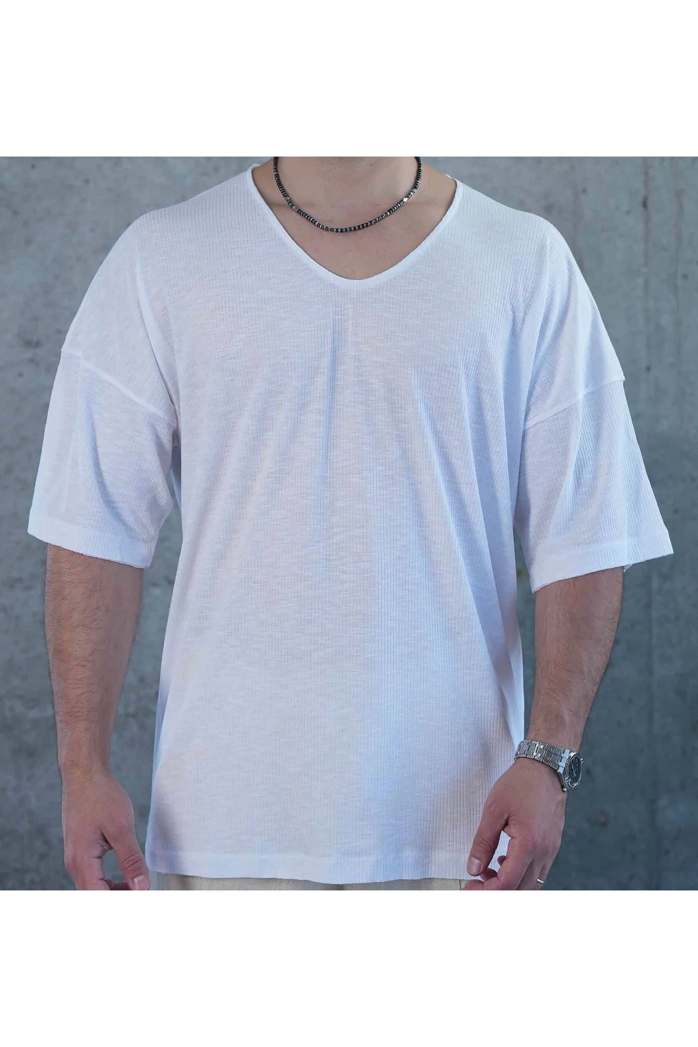 LINEN T SHIRT - WHITE - Butterfly Sneakers