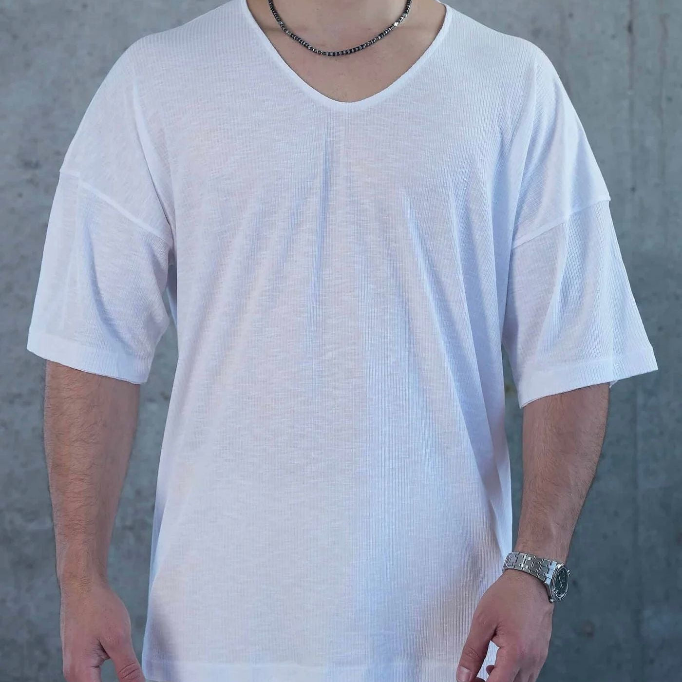 LINEN T SHIRT - WHITE - Butterfly Sneakers