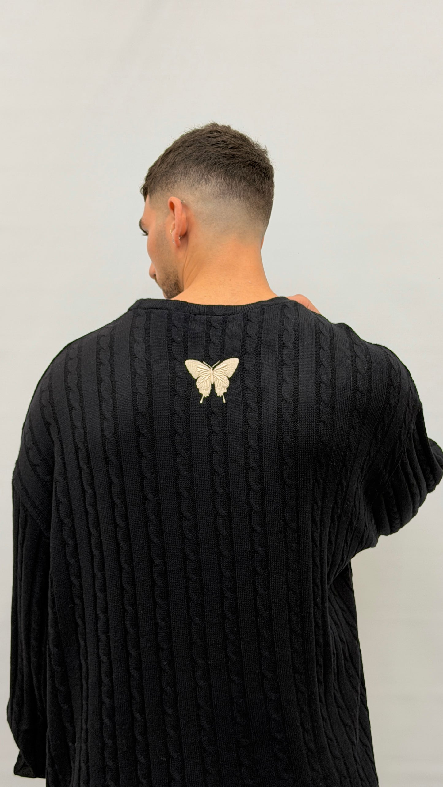 Butterfly Boy Signature Cable Knit -Black