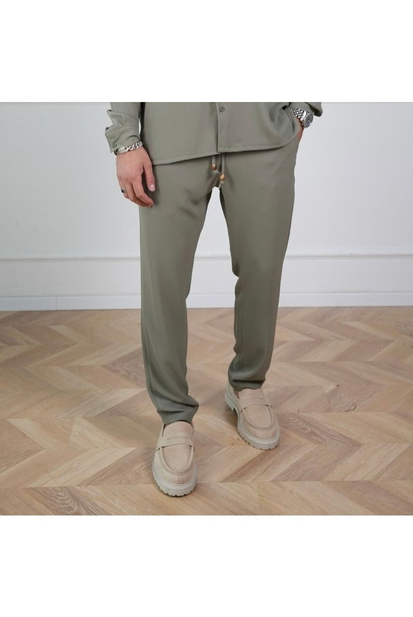 Elegant New York Pants - Green - Butterfly Sneakers