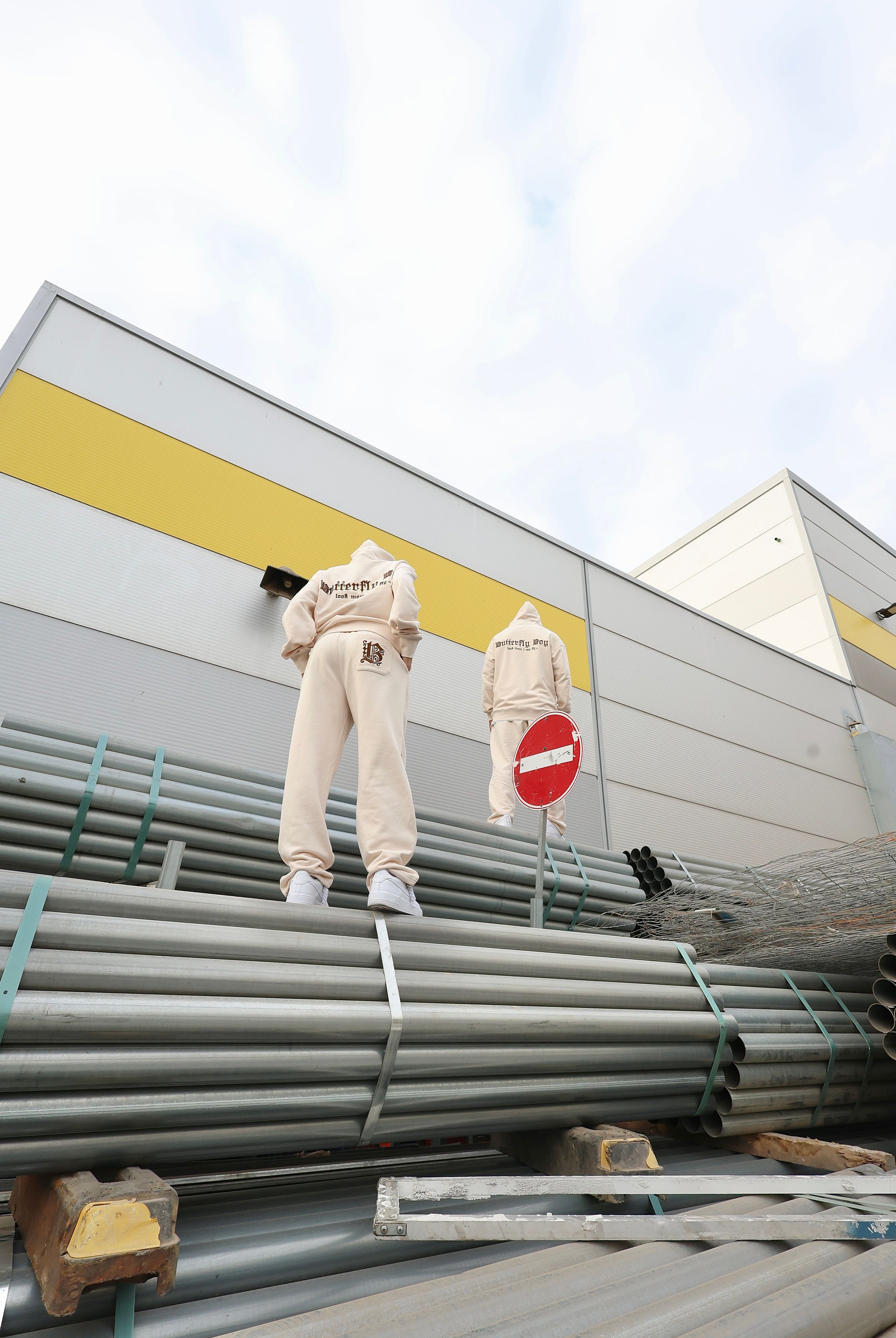 מכנסיים OS BUTTERFLY CRE עם רקמה - Butterfly Sneakers