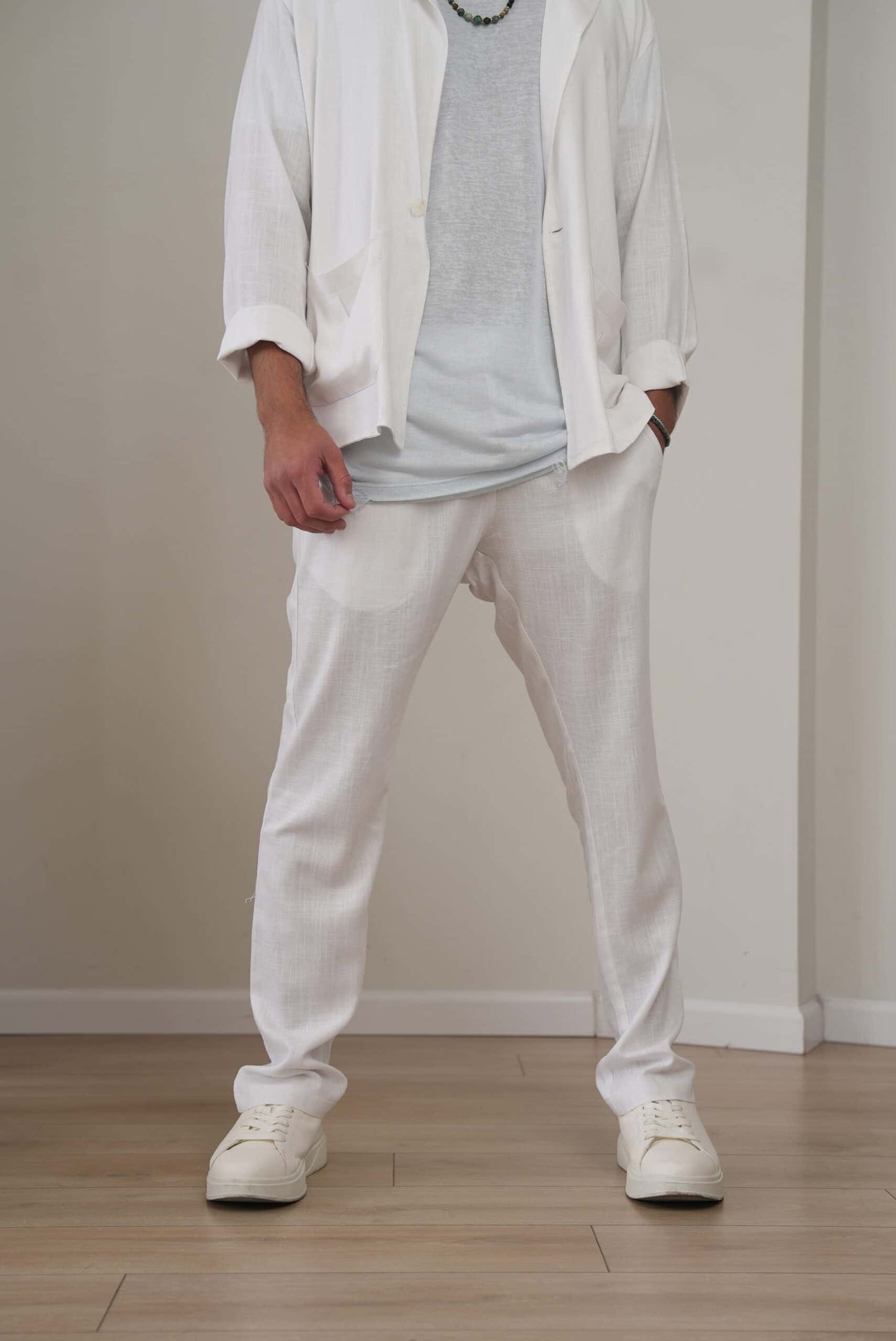 מכנס פשתן רחב הטרודוס