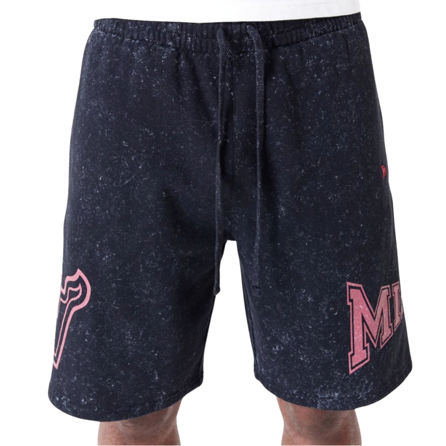 New Era Miami Heat NBA Washed Black Shorts - Butterfly Sneakers