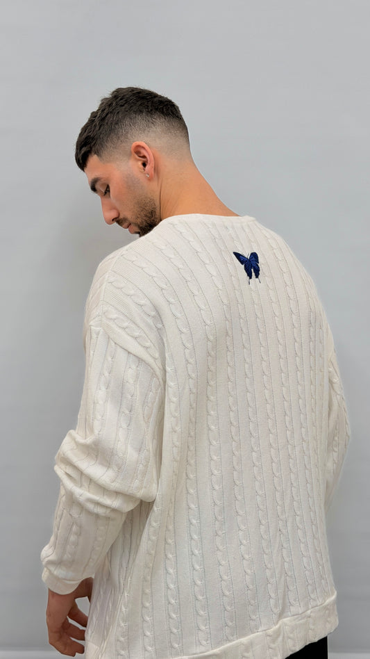 Butterfly Boy Signature Cable Knit
- White