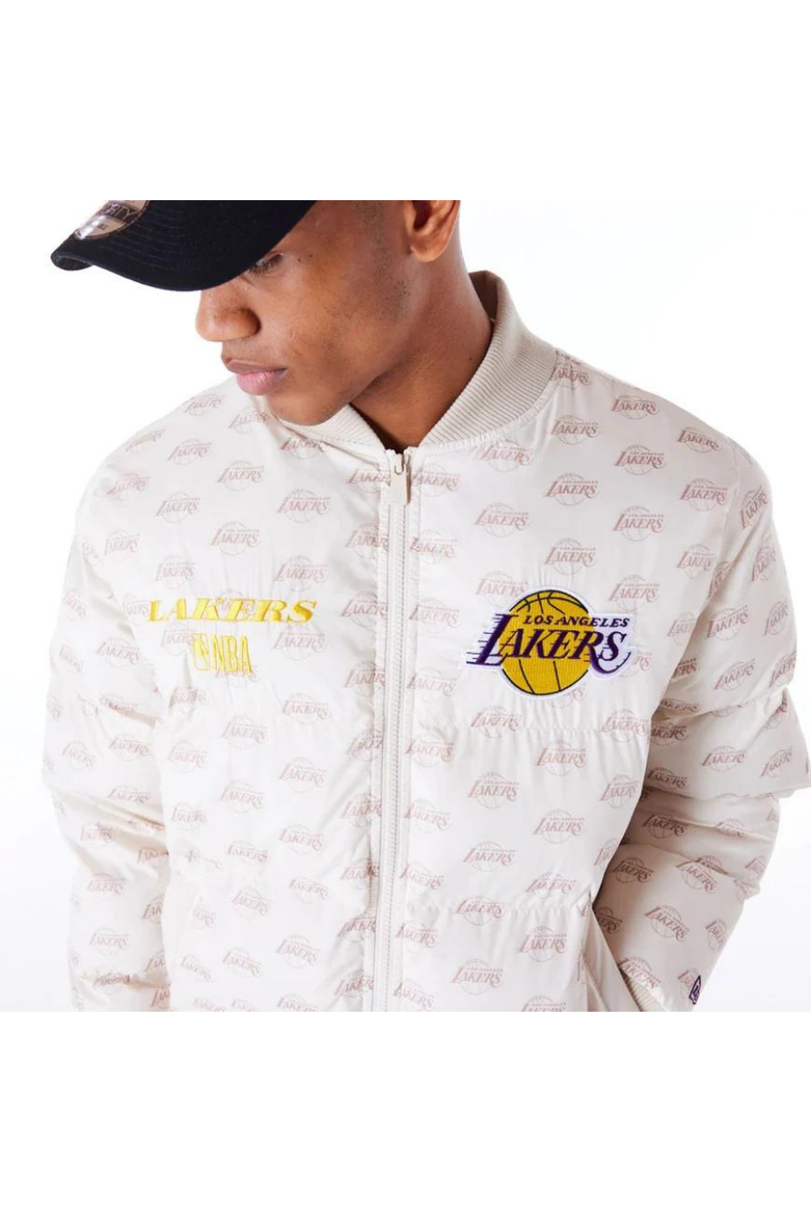 New Era LA Lakers NBA Monogram Stone Puffer Jacket - Butterfly Sneakers