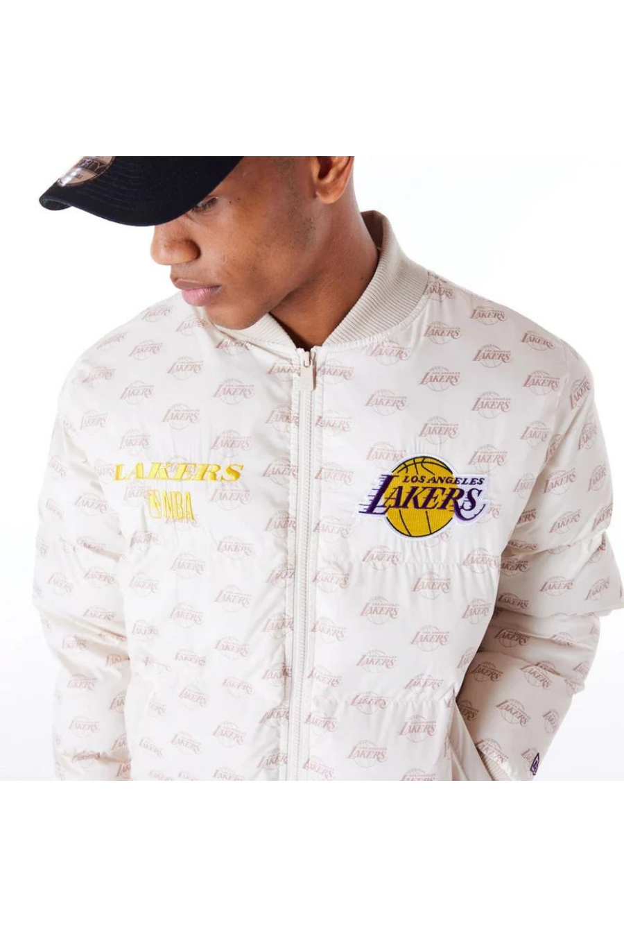 New Era LA Lakers NBA Monogram Stone Puffer Jacket - Butterfly Sneakers