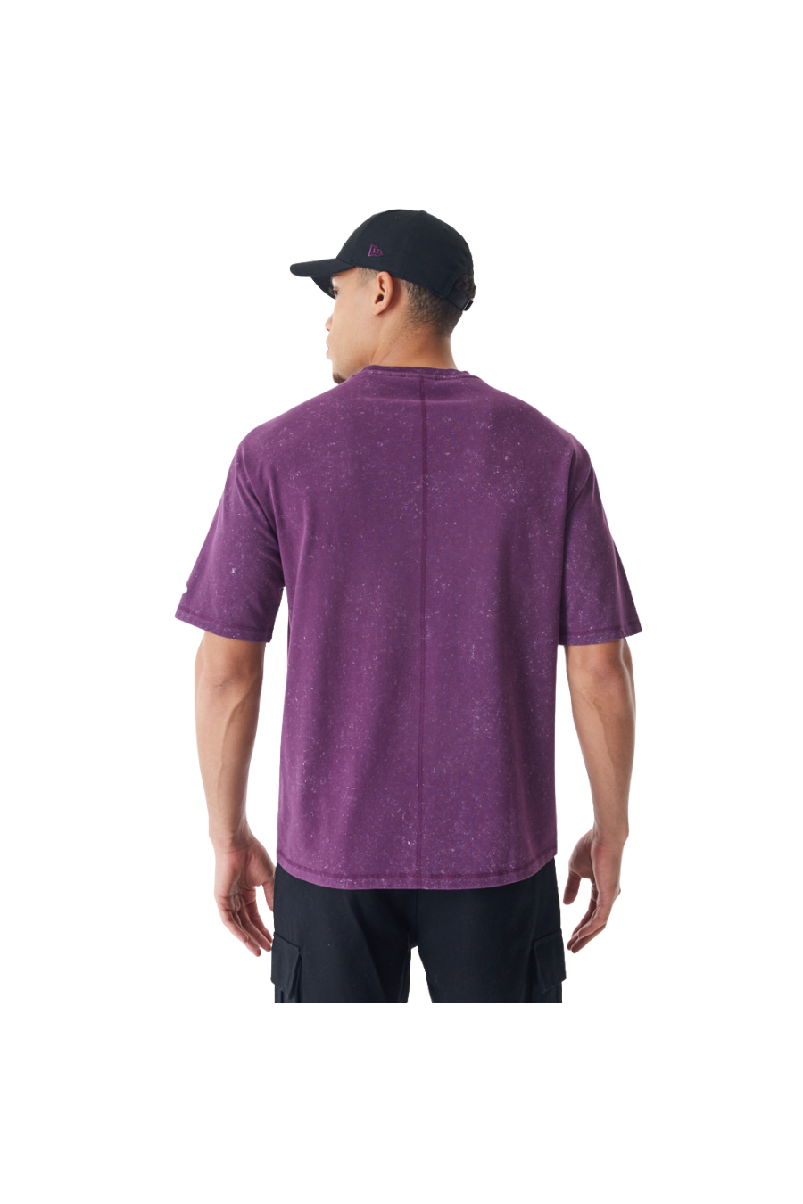 Wash Dark Purple Oversized T-Shirt - Butterfly Sneakers