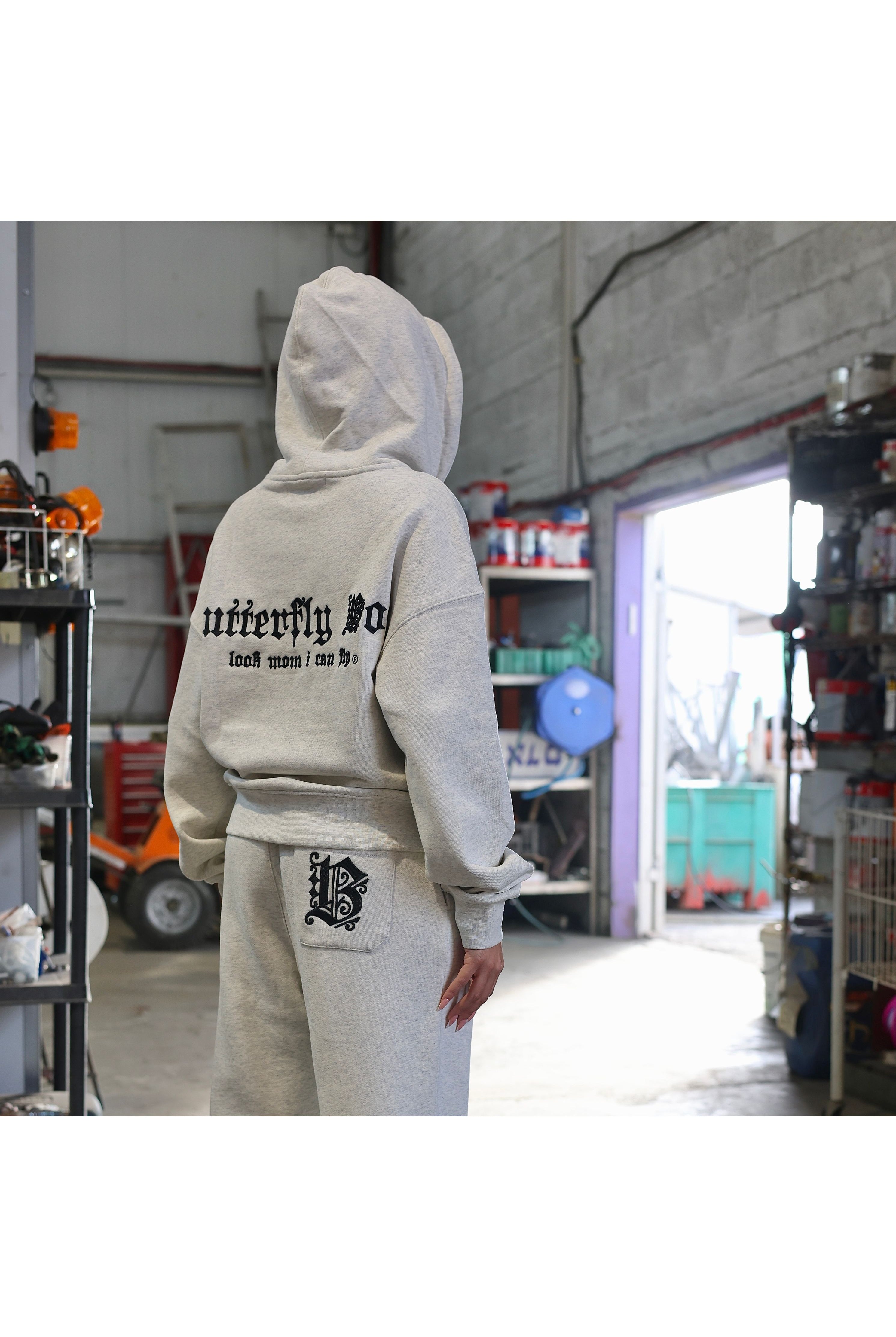 קפוצ'ון OS BUTTERFLY DRW עם רקמה - Butterfly Sneakers