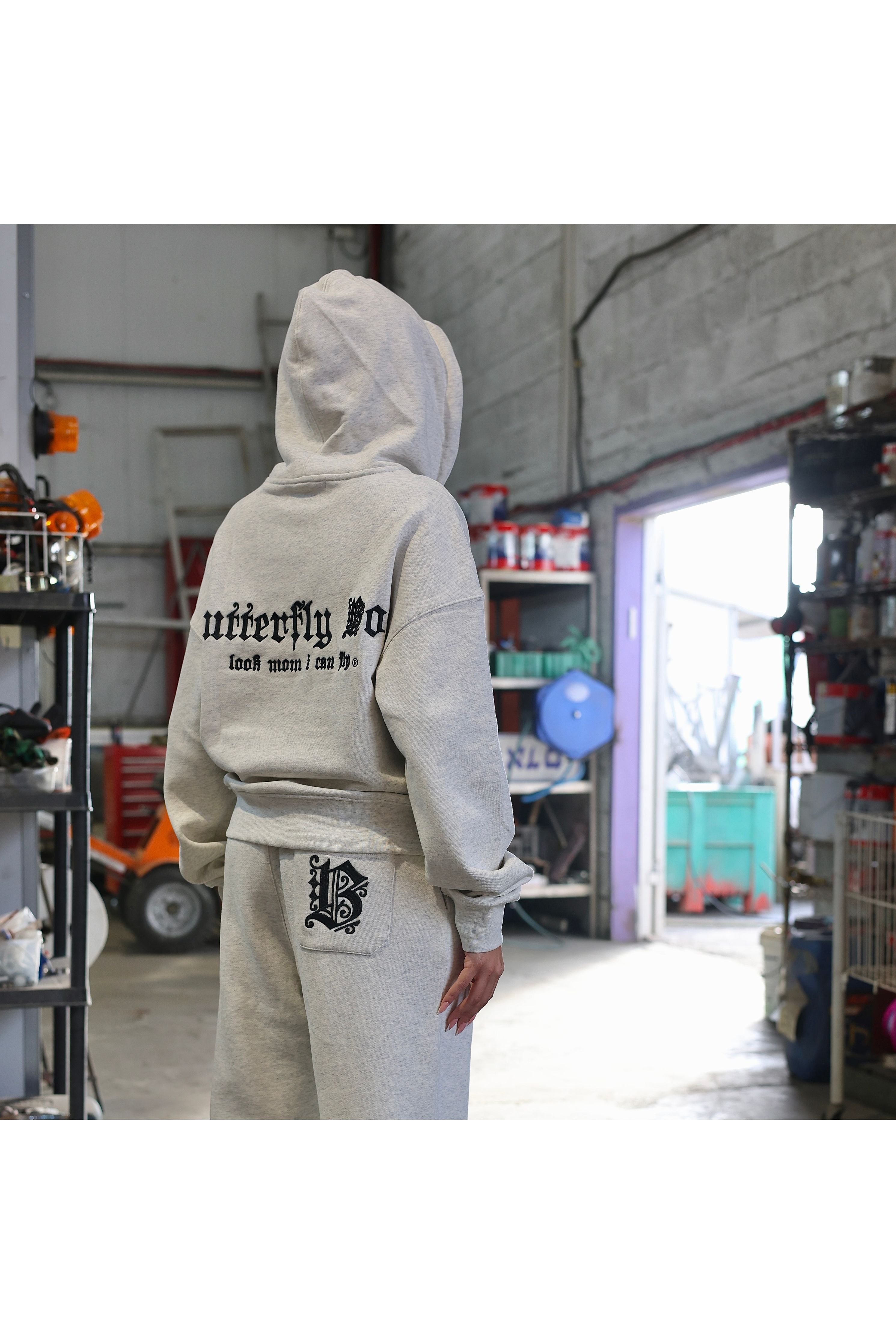 קפוצ'ון OS BUTTERFLY DRW עם רקמה - Butterfly Sneakers