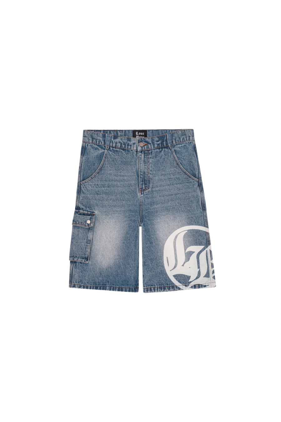 LOGO WASHED JORTS - BLUE Lost boys - Butterfly Sneakers