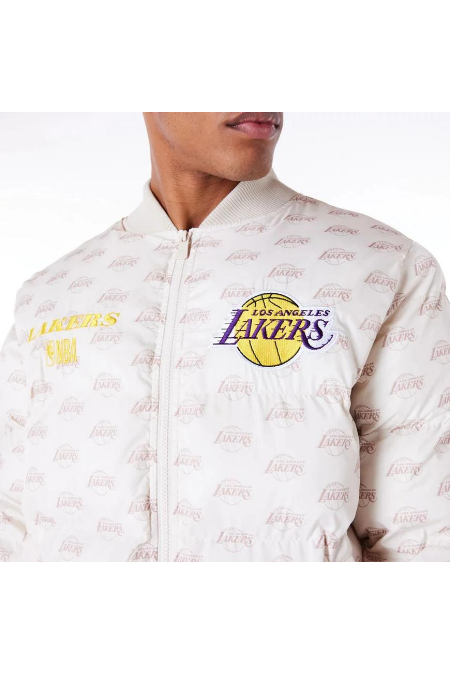 New Era LA Lakers NBA Monogram Stone Puffer Jacket - Butterfly Sneakers