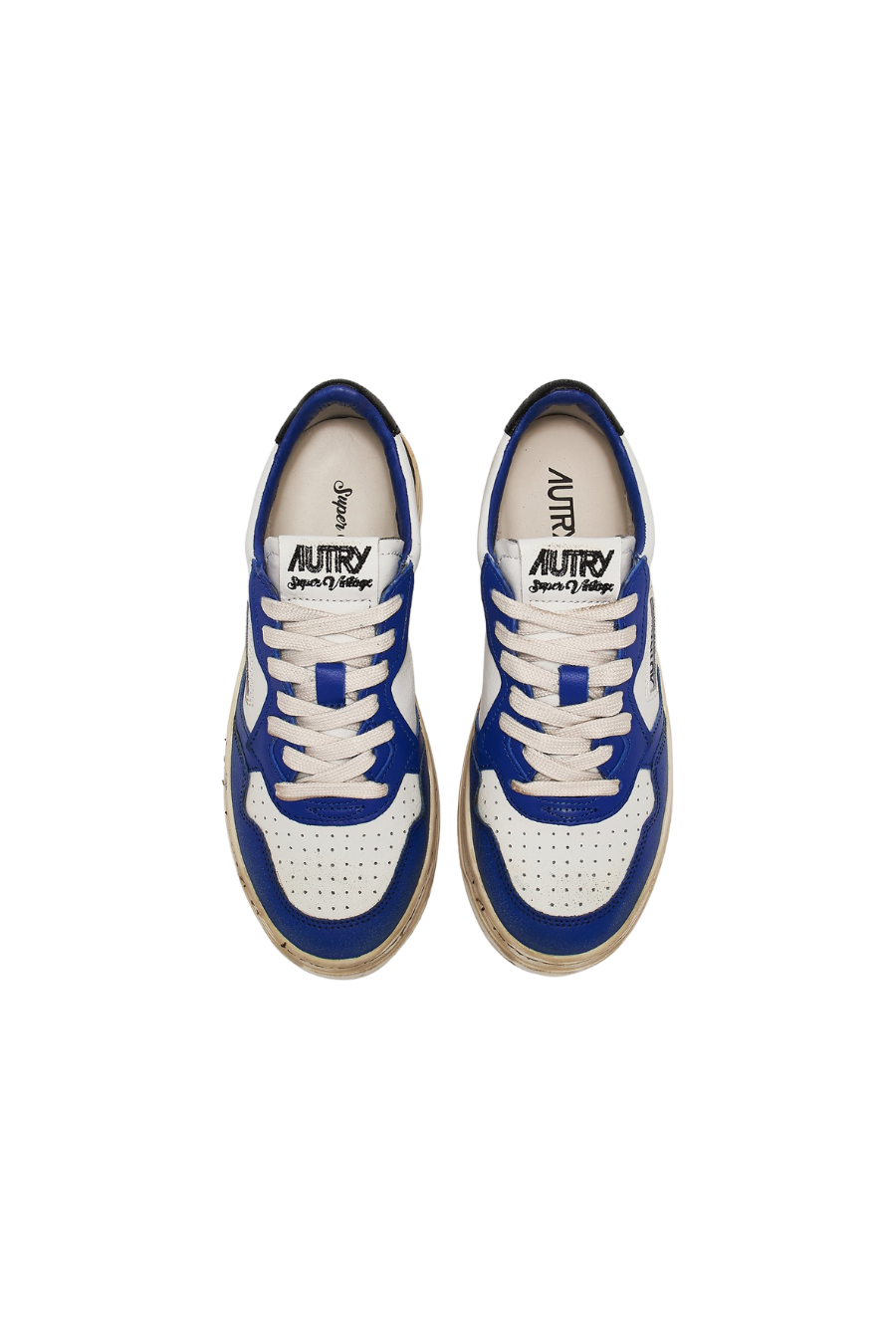 SUPER VINTAGE WHITE BLUE & BLACK סניקרס - Butterfly Sneakers