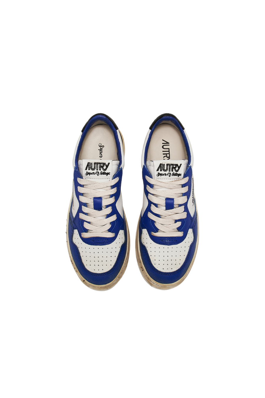 SUPER VINTAGE WHITE BLUE & BLACK סניקרס - Butterfly Sneakers