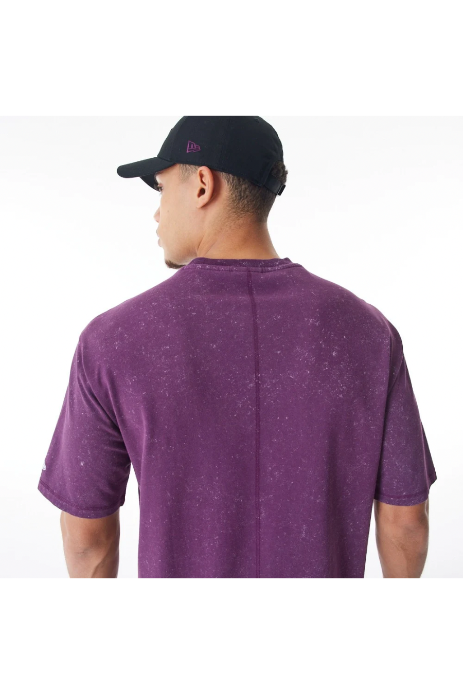 Wash Dark Purple Oversized T-Shirt - Butterfly Sneakers