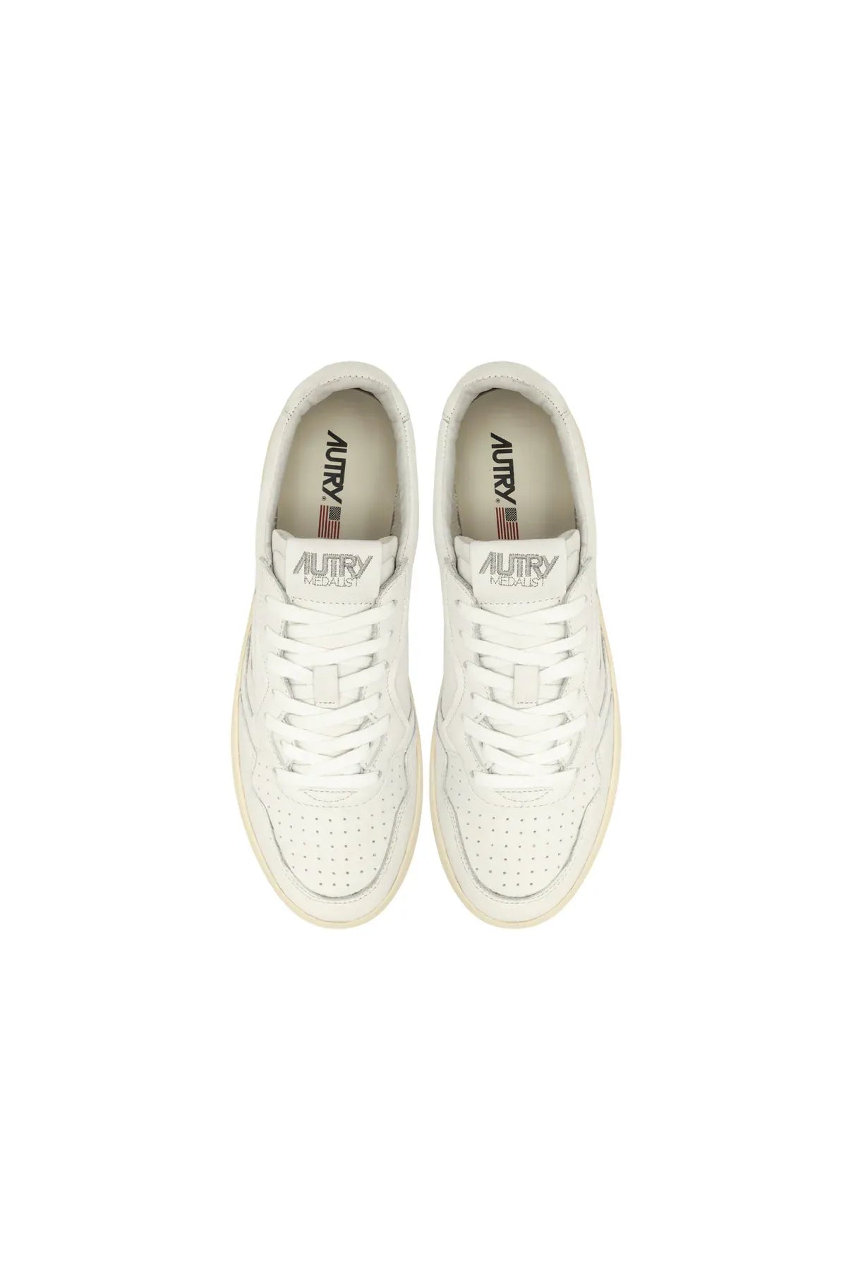 MEDALIST LOW SNEAKERS IN SUPER-SOFT WHITE NAPPA - Butterfly Sneakers
