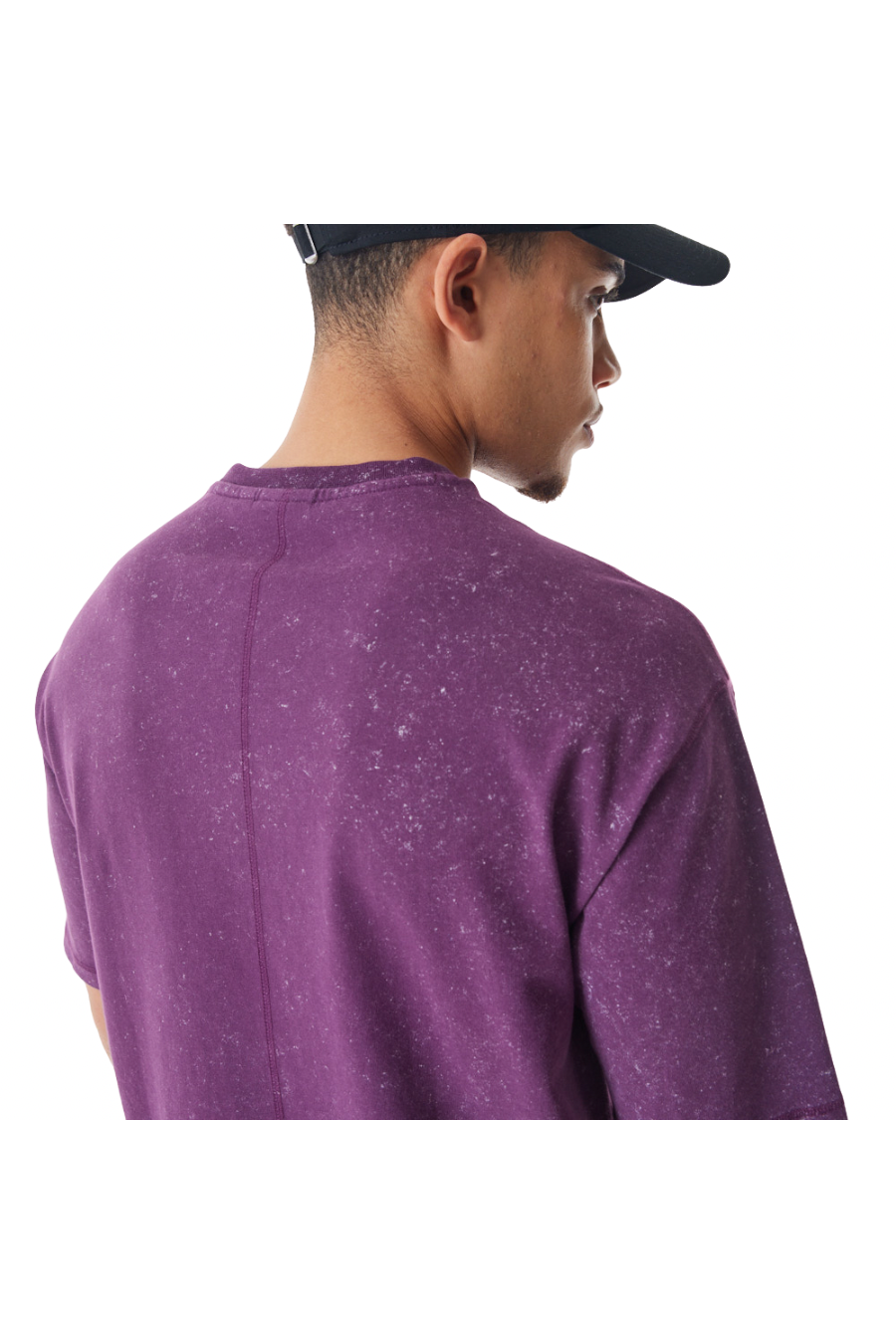 Wash Dark Purple Oversized T-Shirt - Butterfly Sneakers