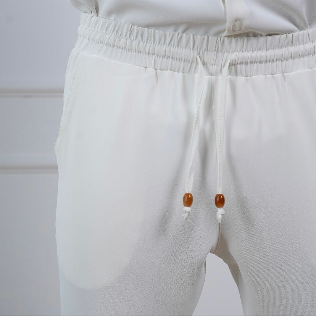 Elegant New York Pants - White - Butterfly Sneakers