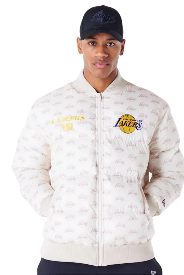New Era LA Lakers NBA Monogram Stone Puffer Jacket - Butterfly Sneakers