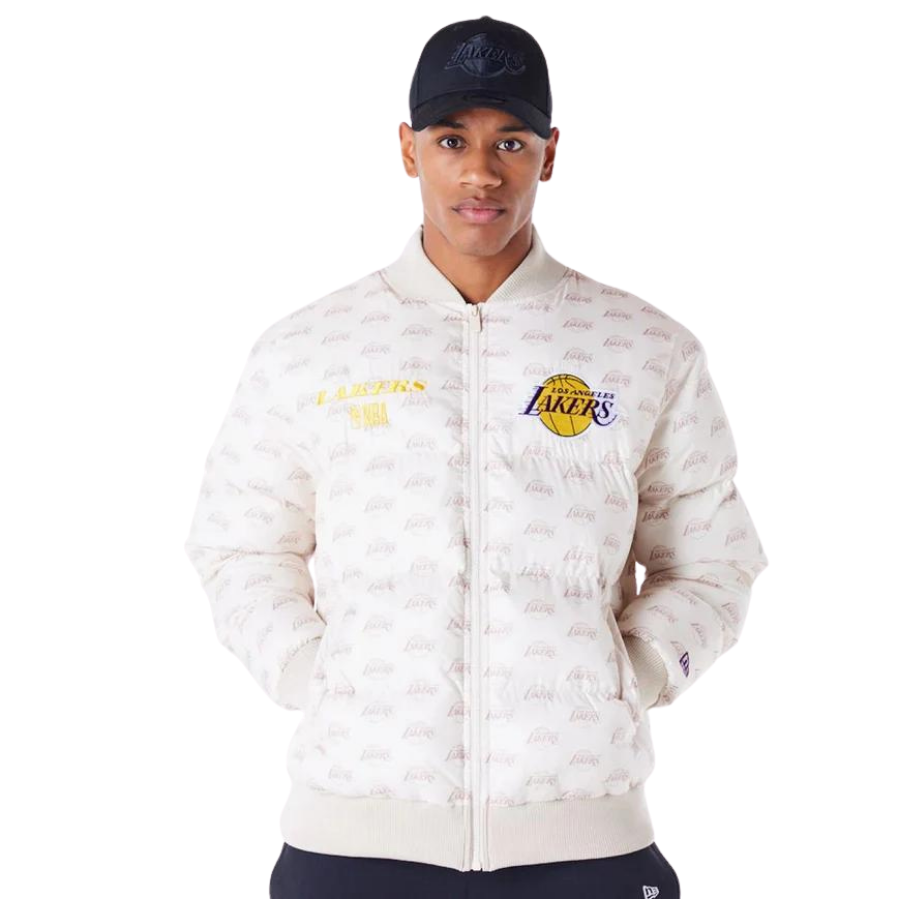 New Era LA Lakers NBA Monogram Stone Puffer Jacket - Butterfly Sneakers