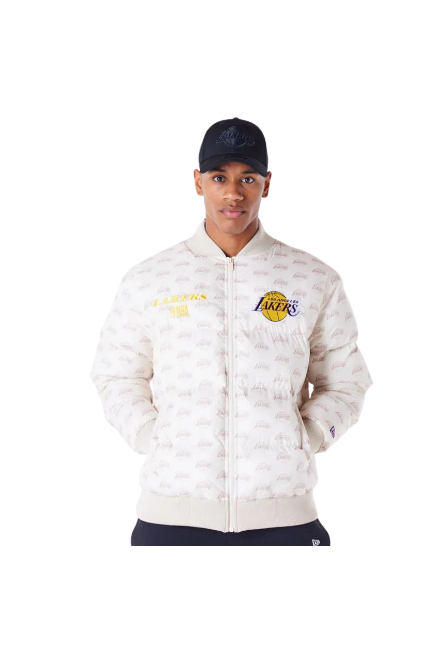 New Era LA Lakers NBA Monogram Stone Puffer Jacket - Butterfly Sneakers
