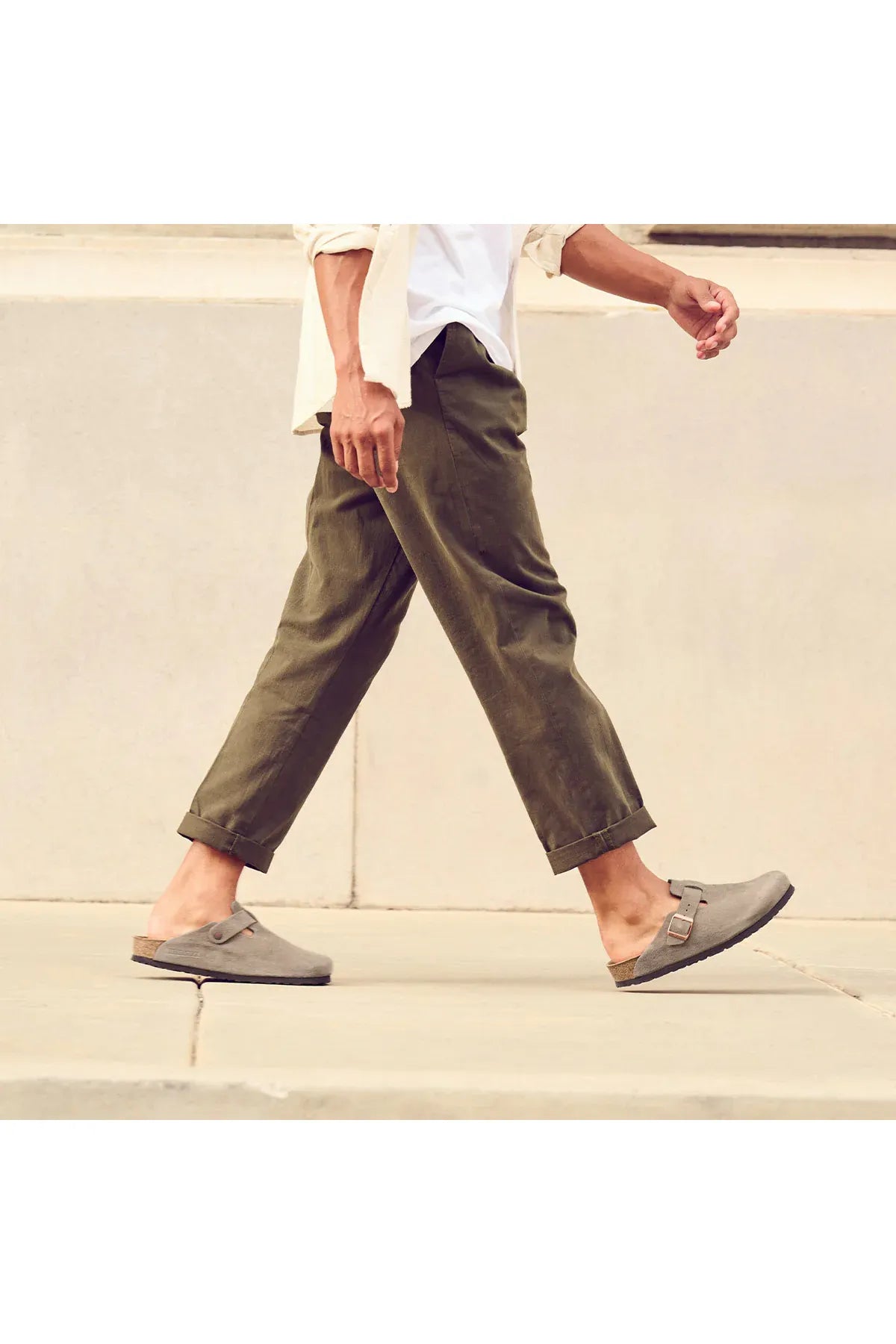 Birkenstock Boston Taupe כפכפי בירקנשטוק בוסטון יוניסקס טיופ - Butterfly Sneakers