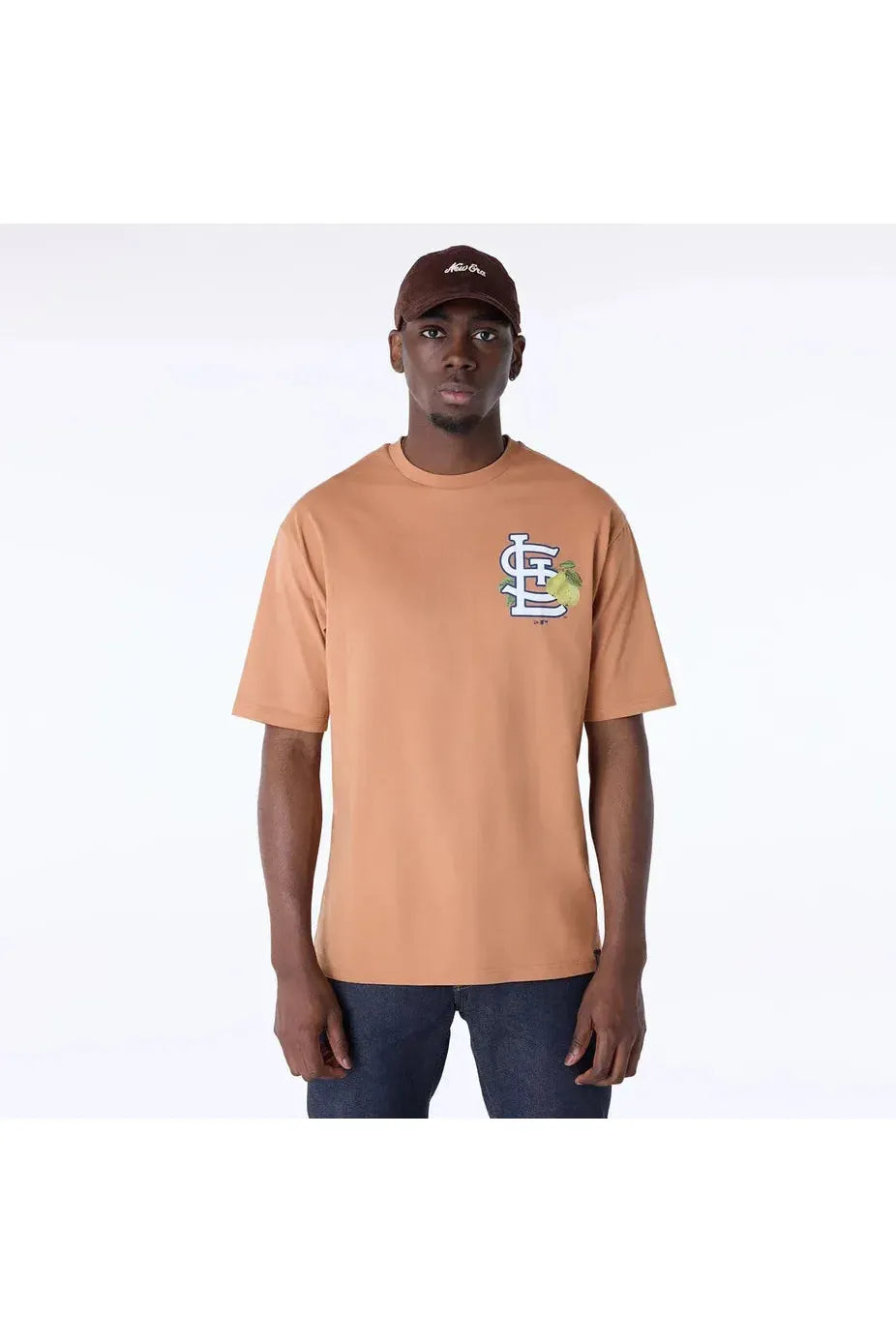 Washed Orange Oversized T-Shirt - Butterfly Sneakers