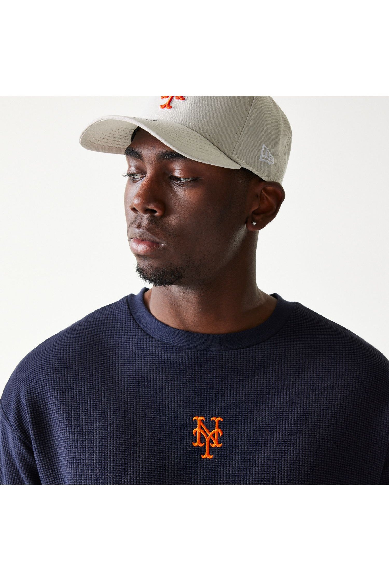 MLB WAFFLE OS TEE חולצת טי שרט אוברסייז שרוול קצר בד וואפל - Butterfly Sneakers