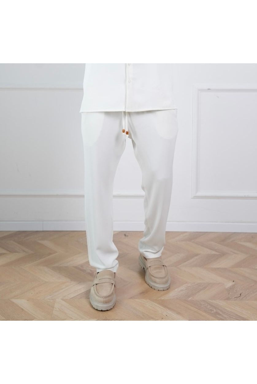 Elegant New York Pants - White - Butterfly Sneakers