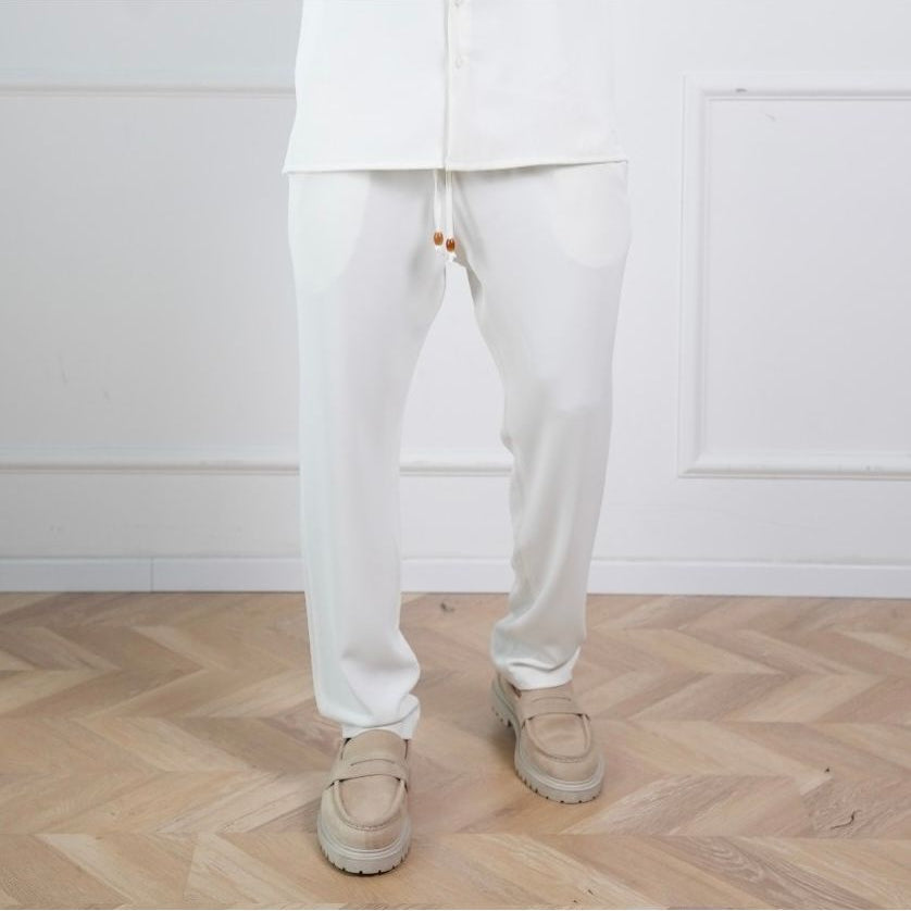 Elegant New York Pants - White - Butterfly Sneakers