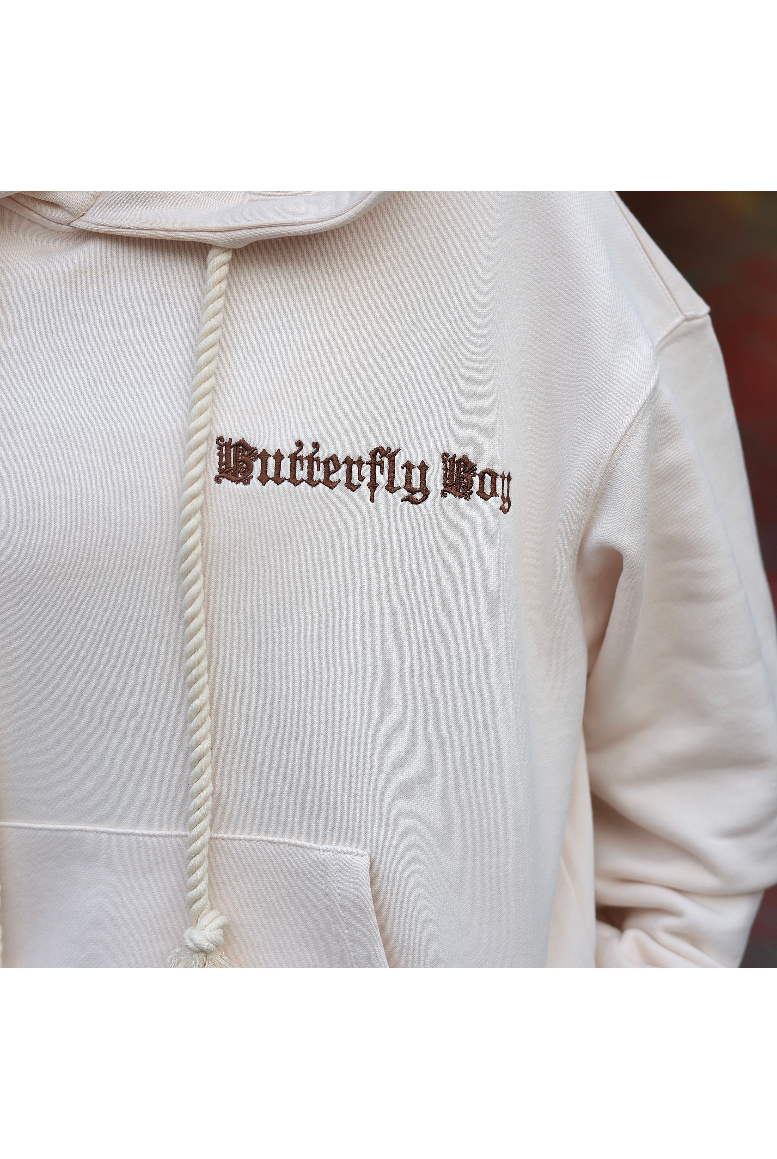 קפוצ'ון OS BUTTERFLY CRE עם רקמה - Butterfly Sneakers