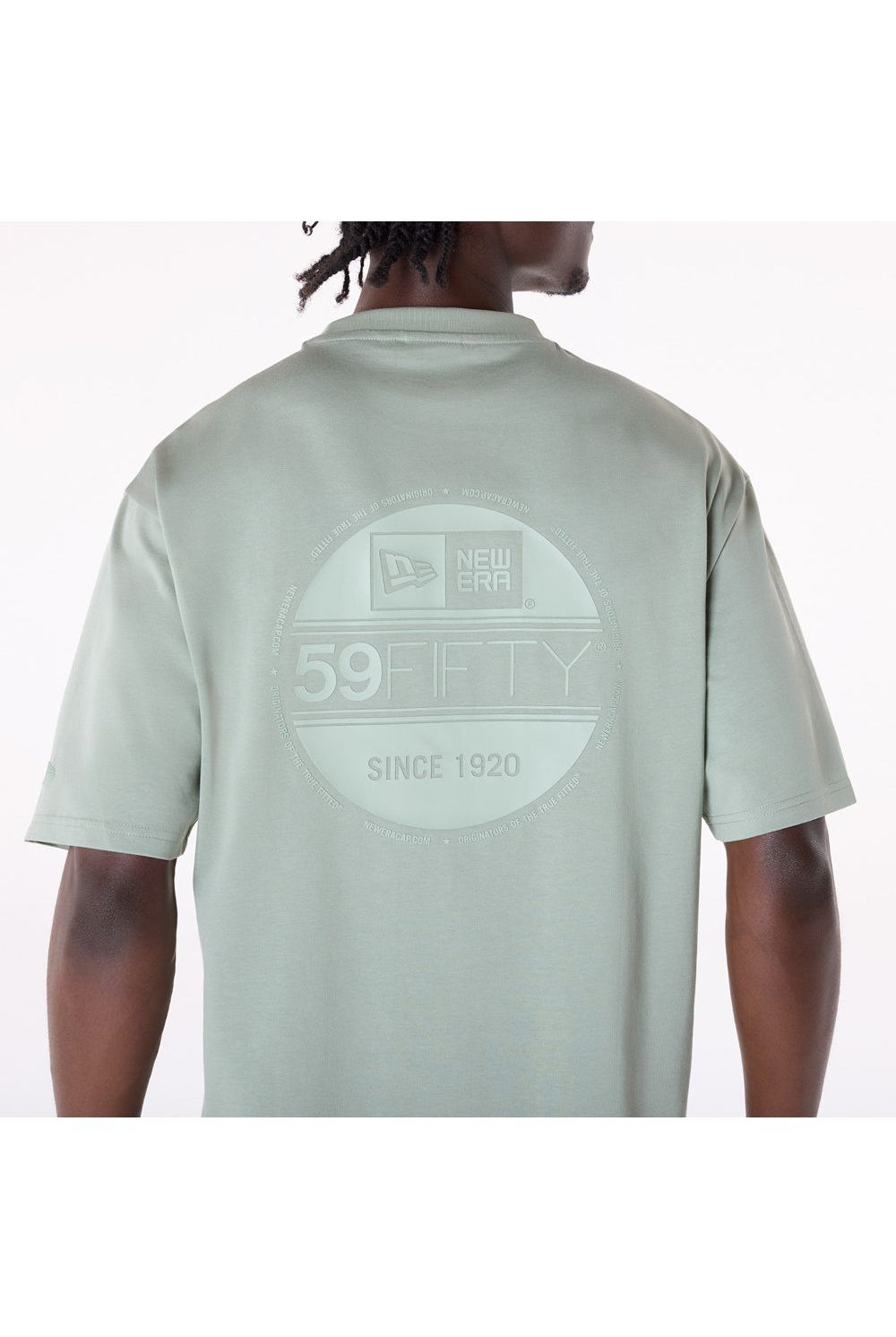 New Era Sticker Pastel Green Oversized T-Shirt - Butterfly Sneakers