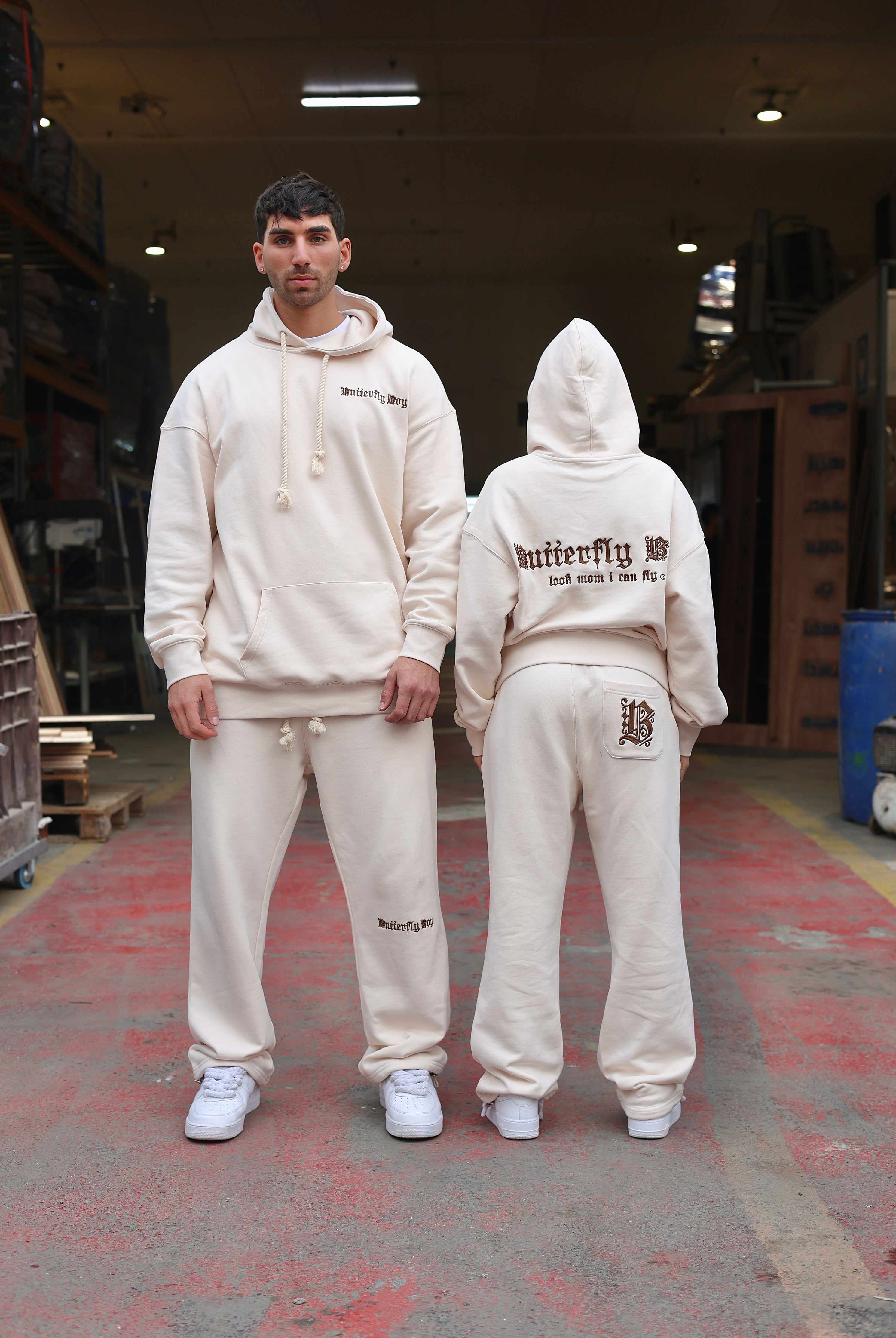 מכנסיים OS BUTTERFLY CRE עם רקמה - Butterfly Sneakers