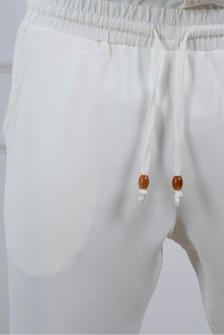 Elegant New York Pants - White - Butterfly Sneakers