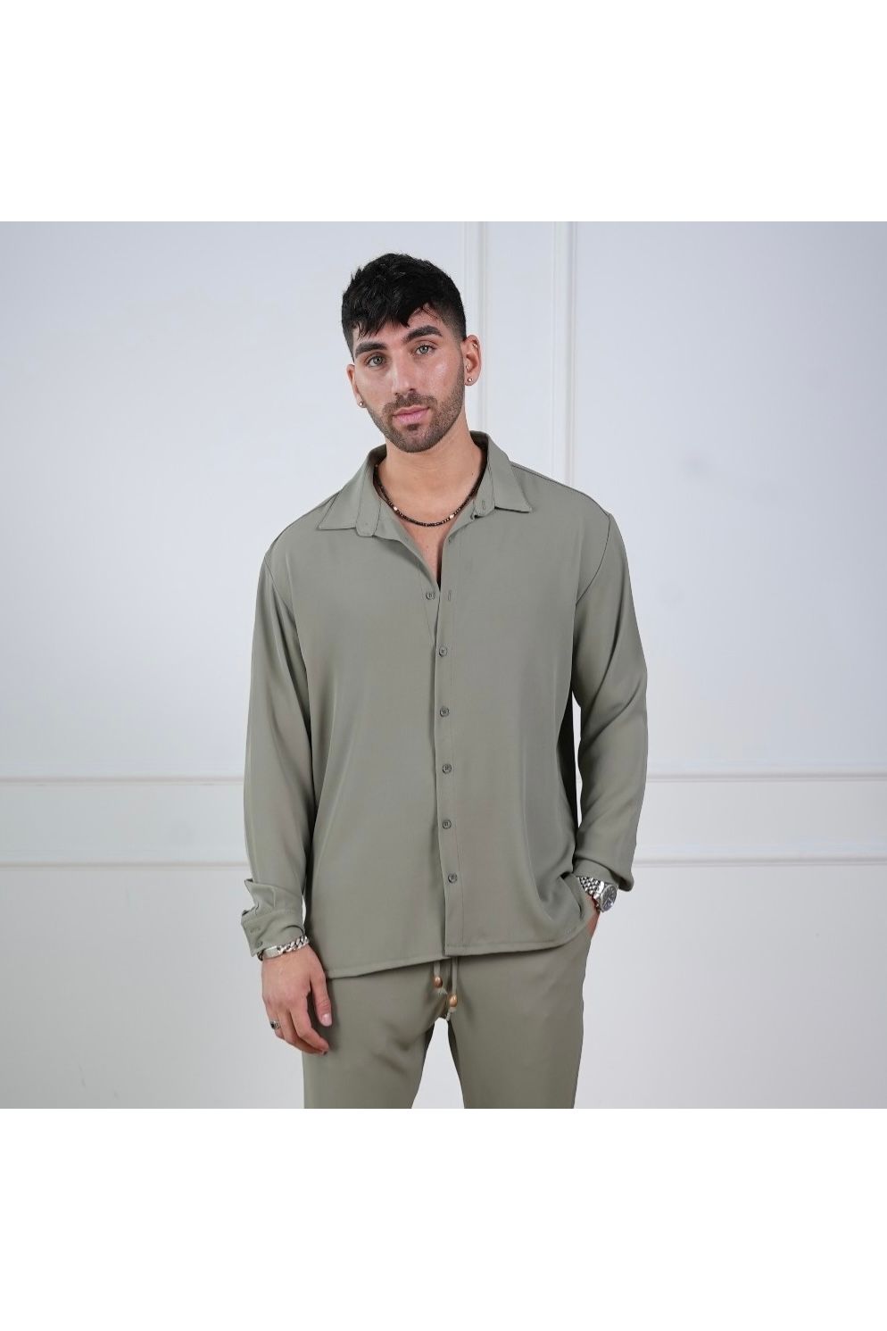 Elegant New York Pants - Green - Butterfly Sneakers