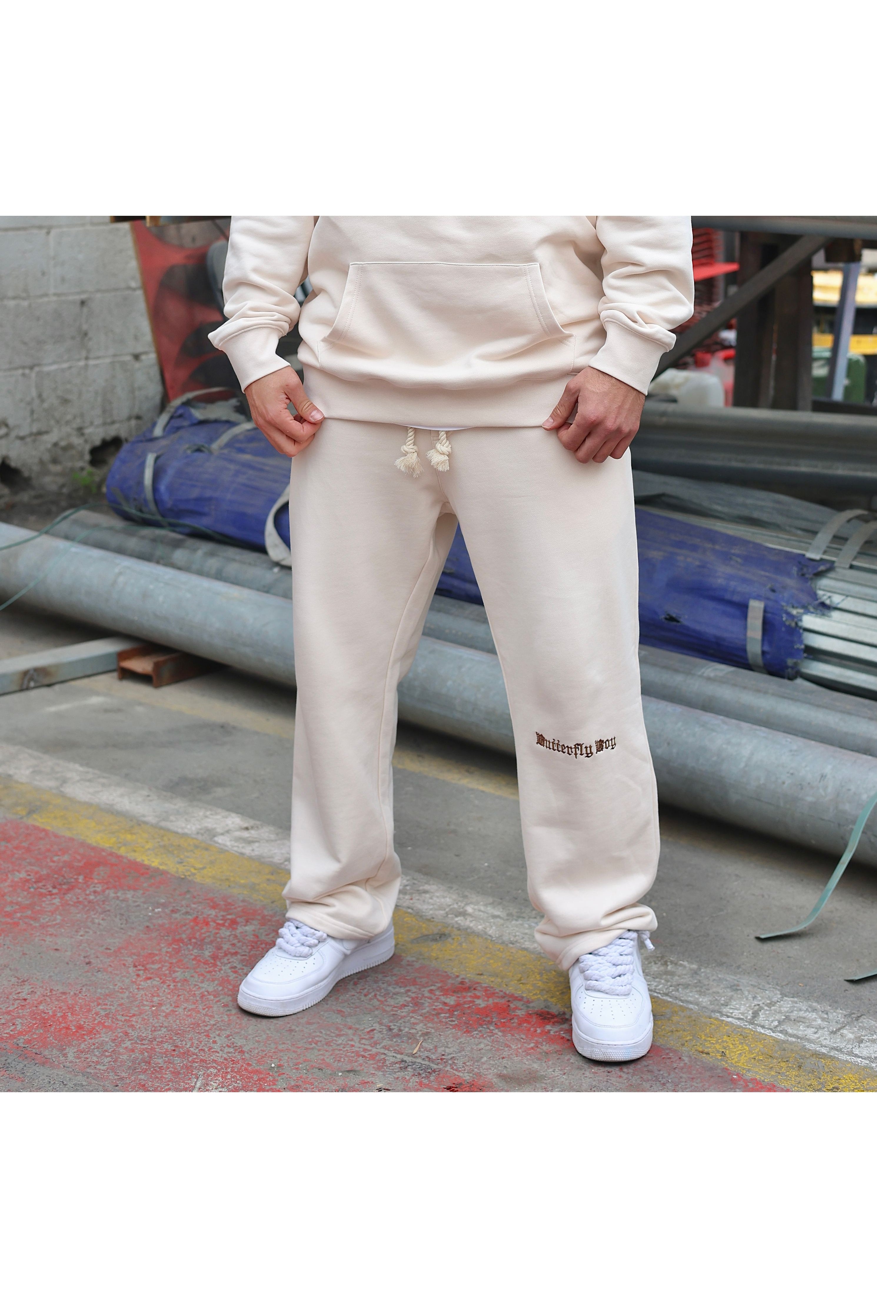 מכנסיים OS BUTTERFLY CRE עם רקמה - Butterfly Sneakers