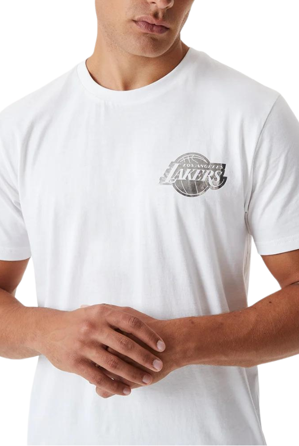 NEW ERA LA Lakers Metallic White T-Shirt - Butterfly Sneakers