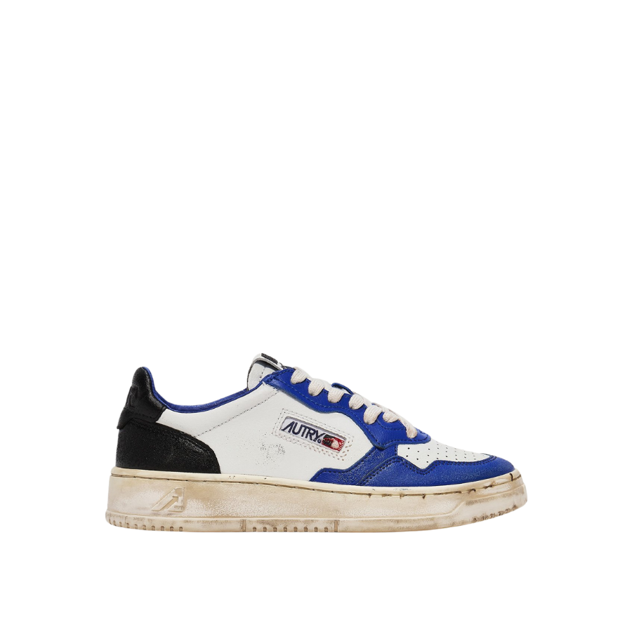 SUPER VINTAGE WHITE BLUE & BLACK סניקרס