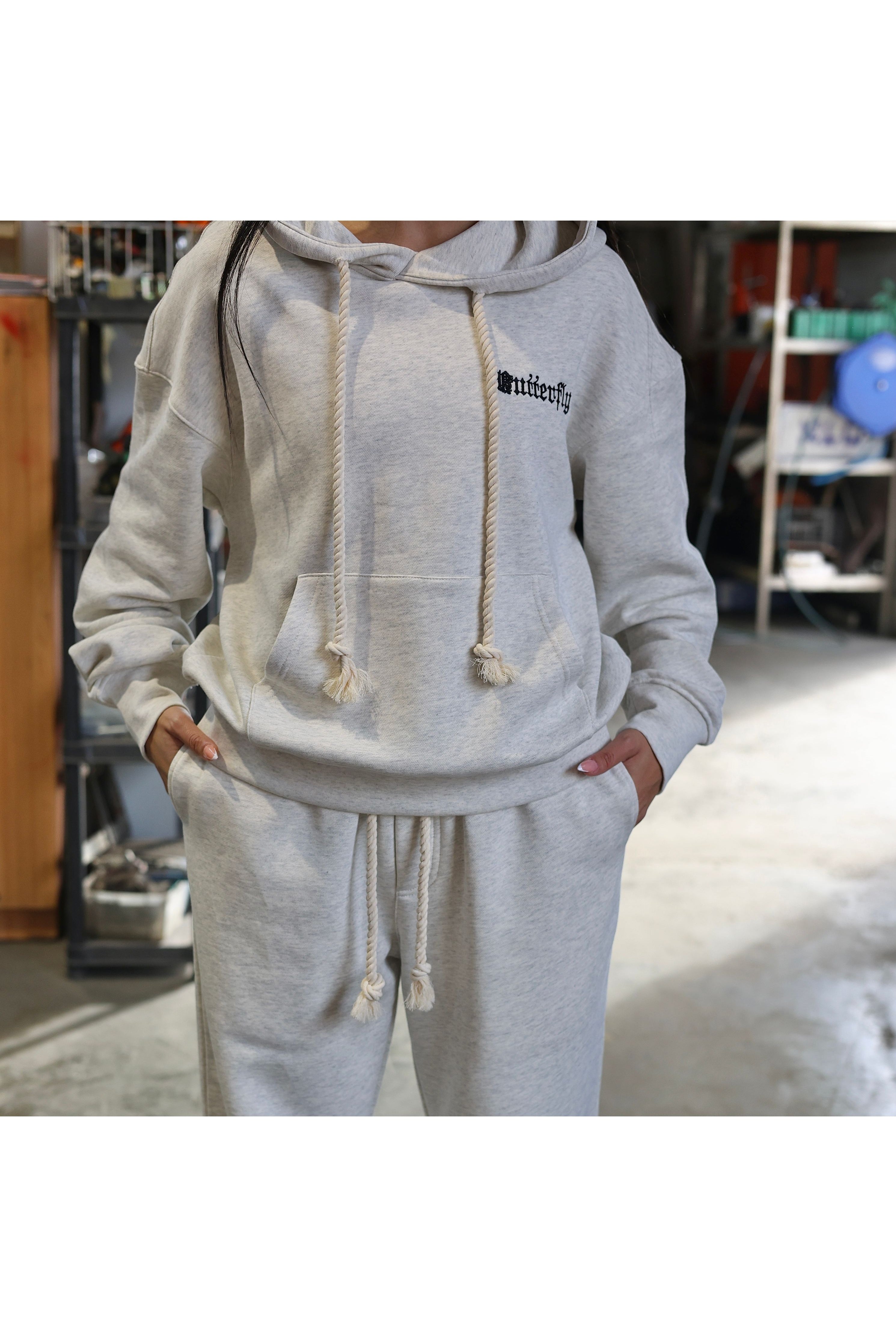 קפוצ'ון OS BUTTERFLY DRW עם רקמה - Butterfly Sneakers