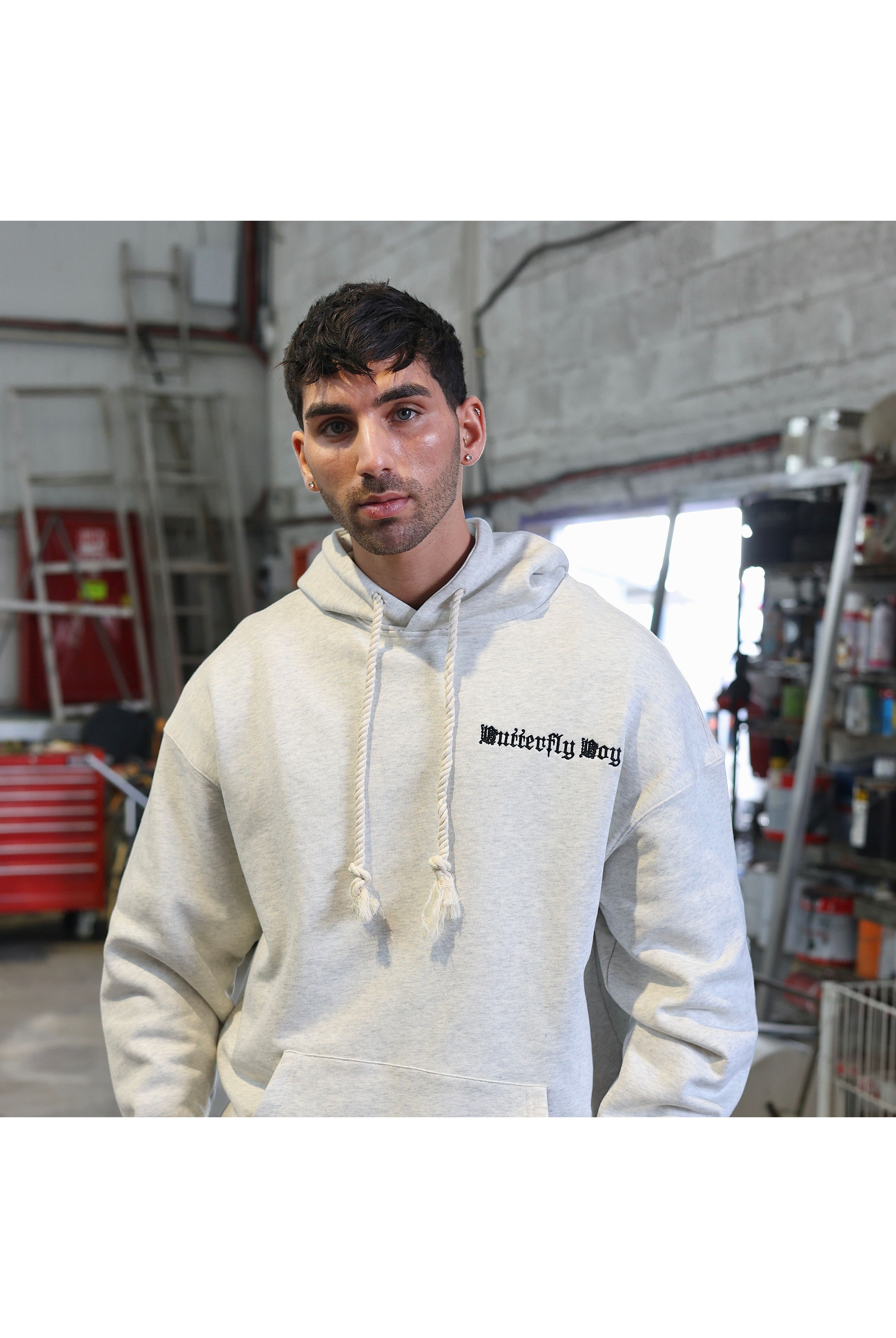 קפוצ'ון OS BUTTERFLY DRW עם רקמה - Butterfly Sneakers