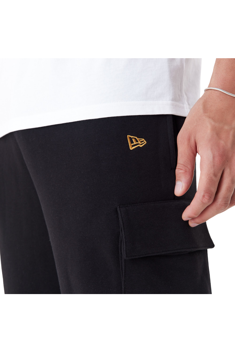 New Era Script Black Cargo Joggers - Butterfly Sneakers